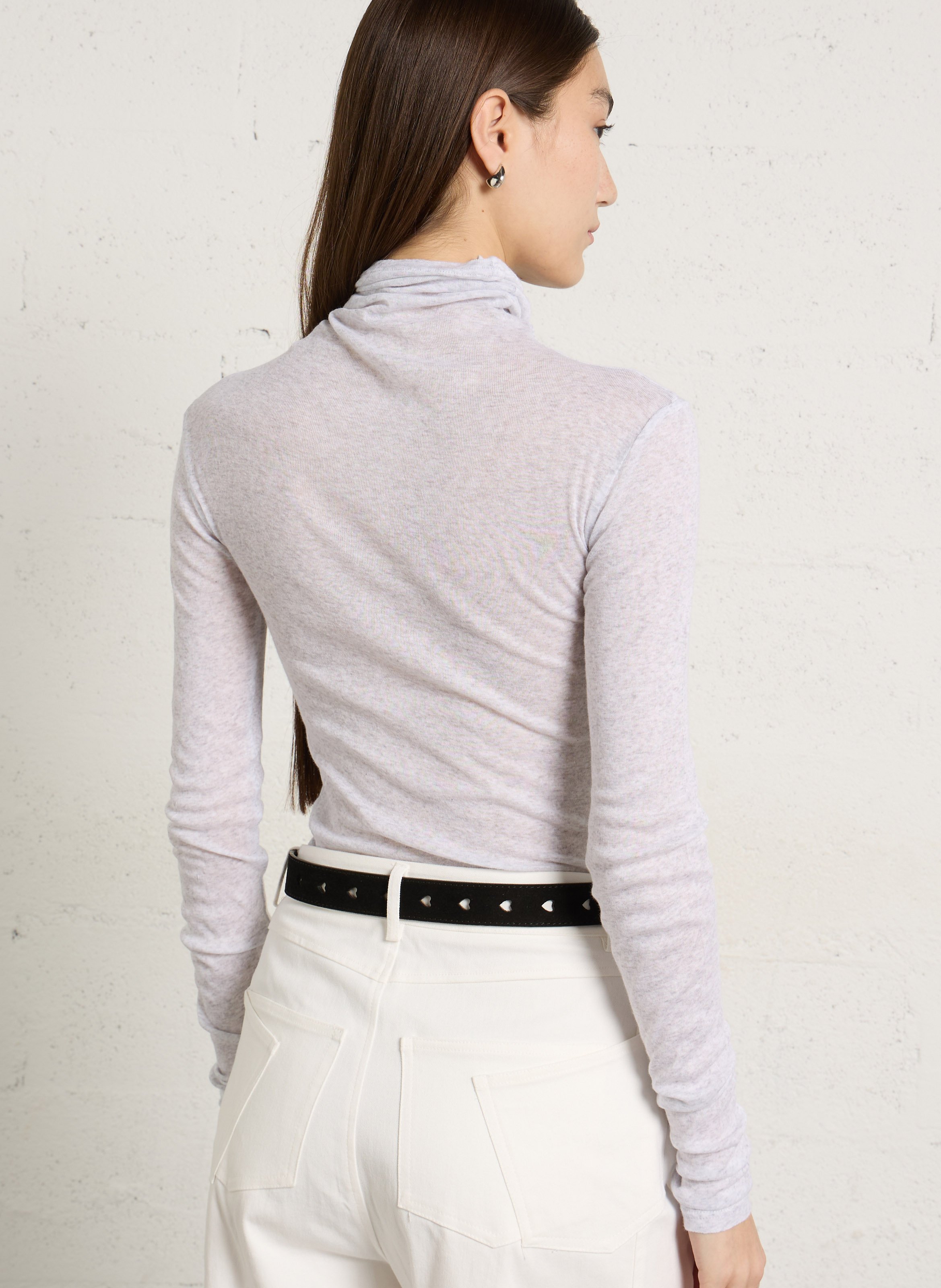 Sous-pull ajusté en jersey de coton massachusetts AMERICAN VINTAGE Gris