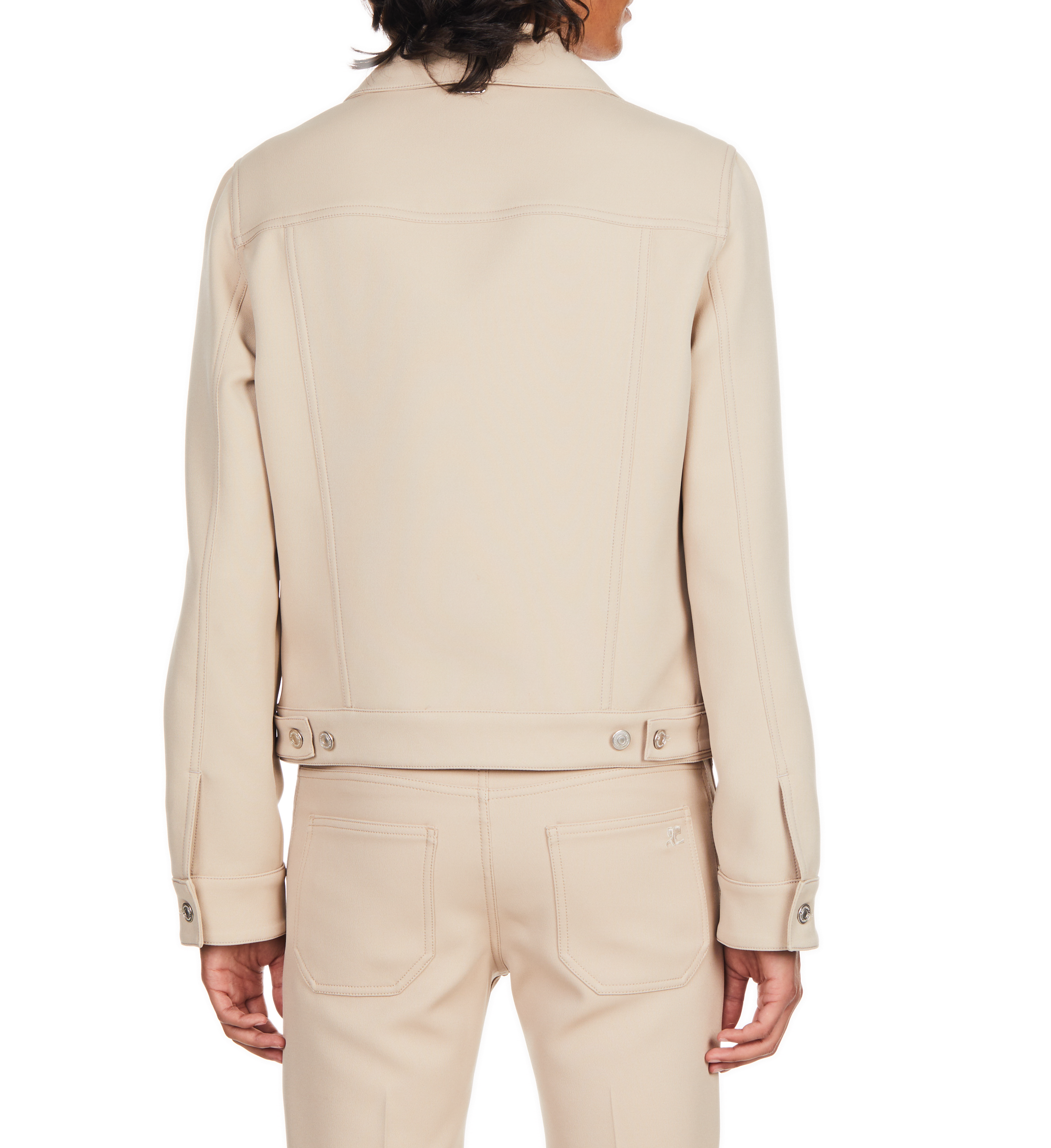 Blouson Trucker en twill COURRÈGES Beige