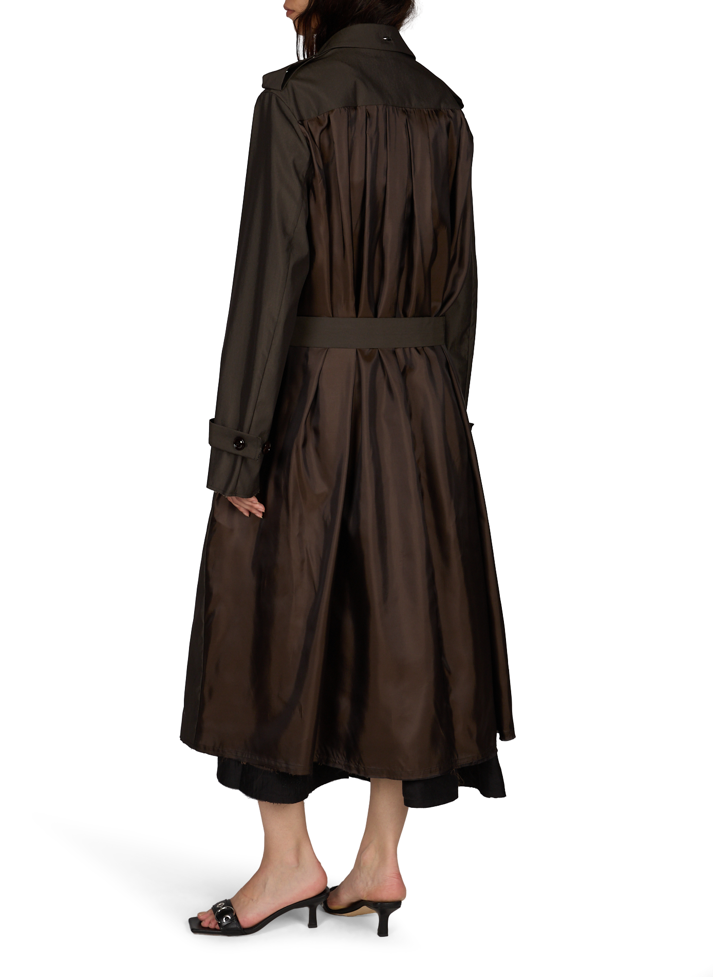 Double-breasted wool blend trench coat OUR LEGACY Brown