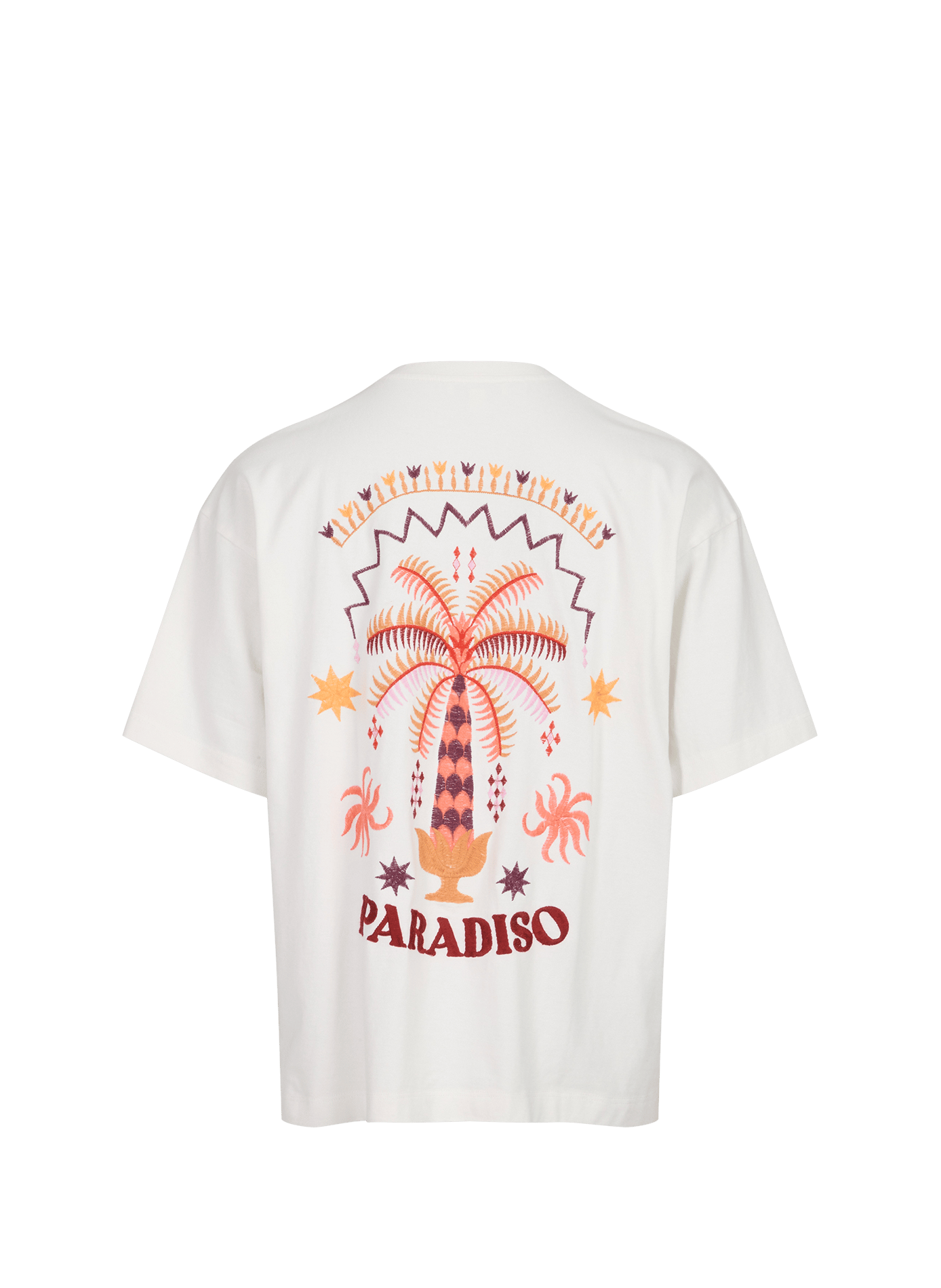 Tee-shirt large à broderies TOPSHOP Blanc