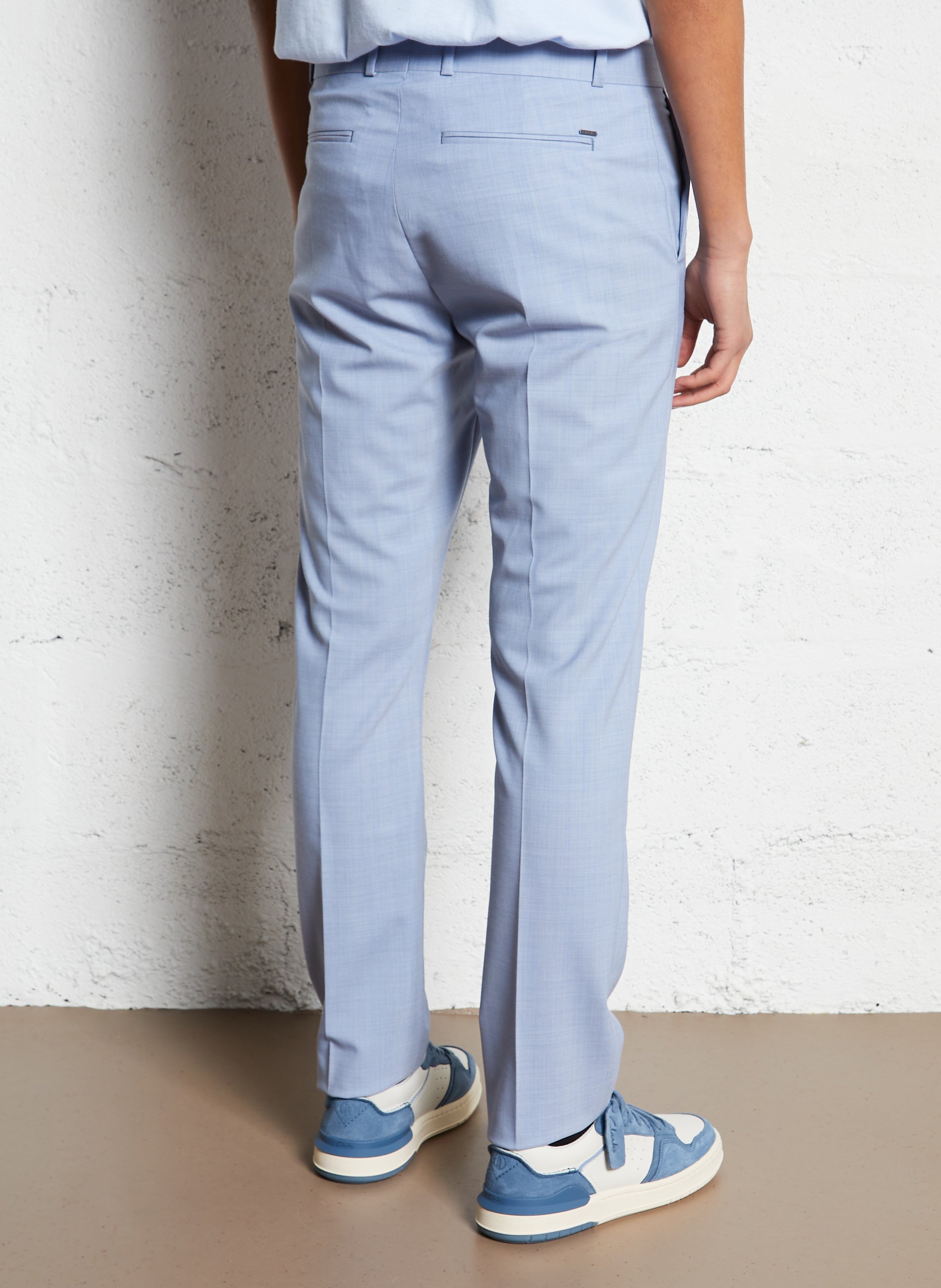 Pantalon de costume en laine mélangée IKKS Bleu