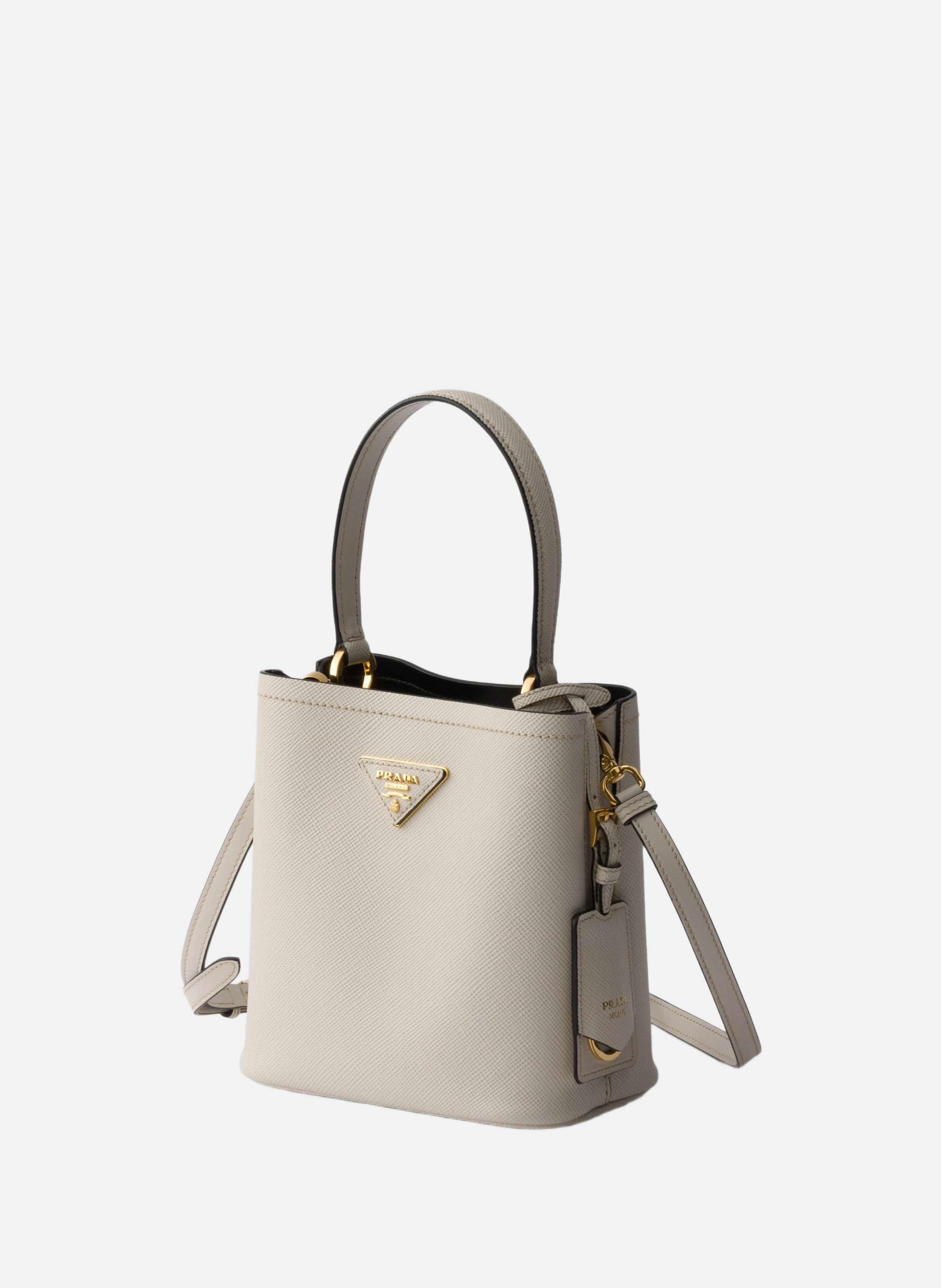 Mini sac prada panier en cuir saffiano PRADA Beige