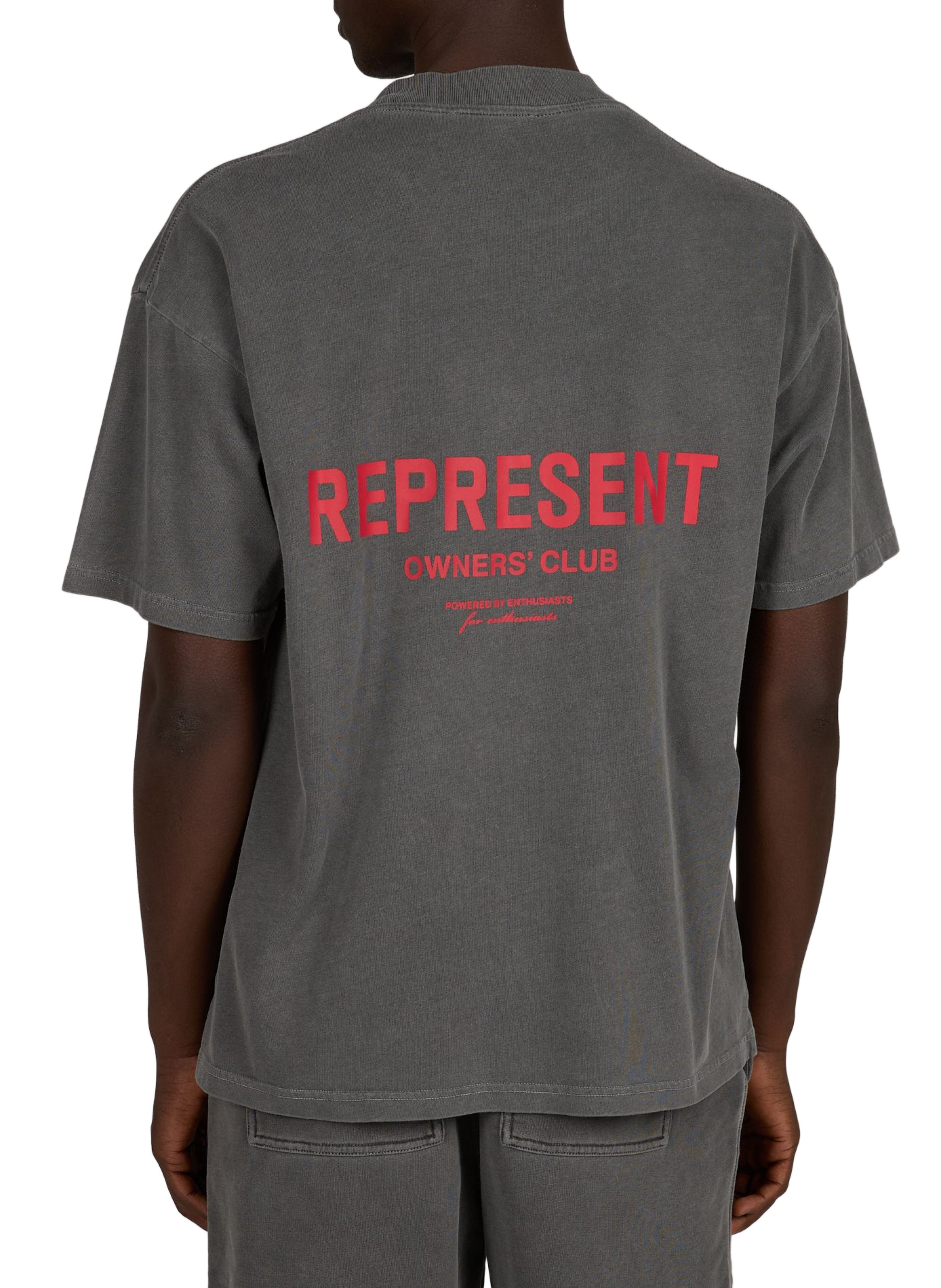 Round neck cotton t-shirt REPRESENT Black