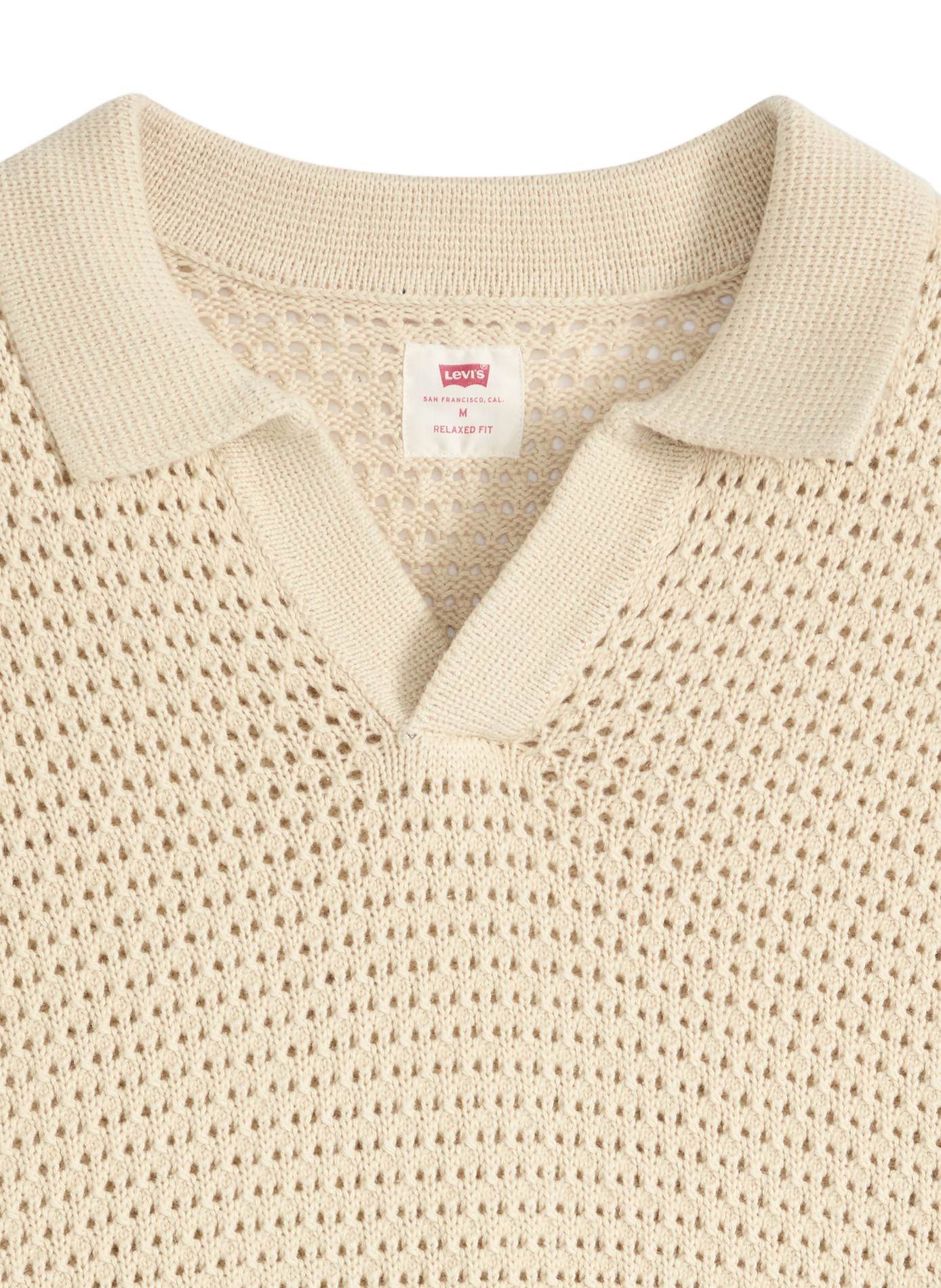 Straight V-neck cotton polo LEVI'S Beige