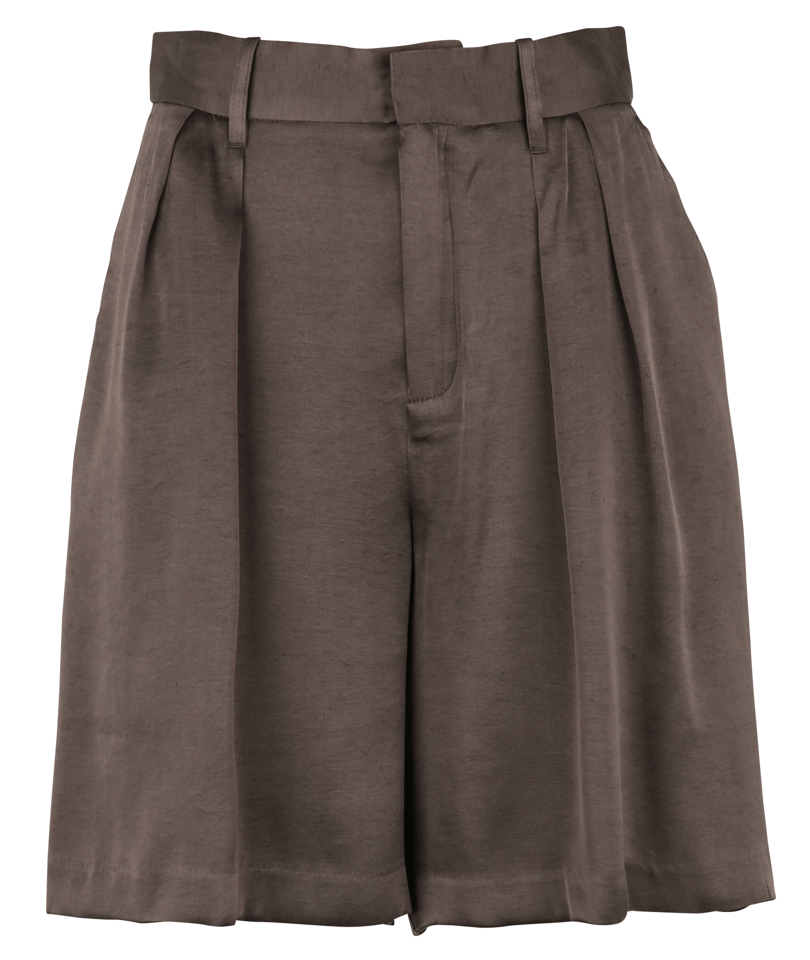 Short large taille haute fluide IKKS Gris