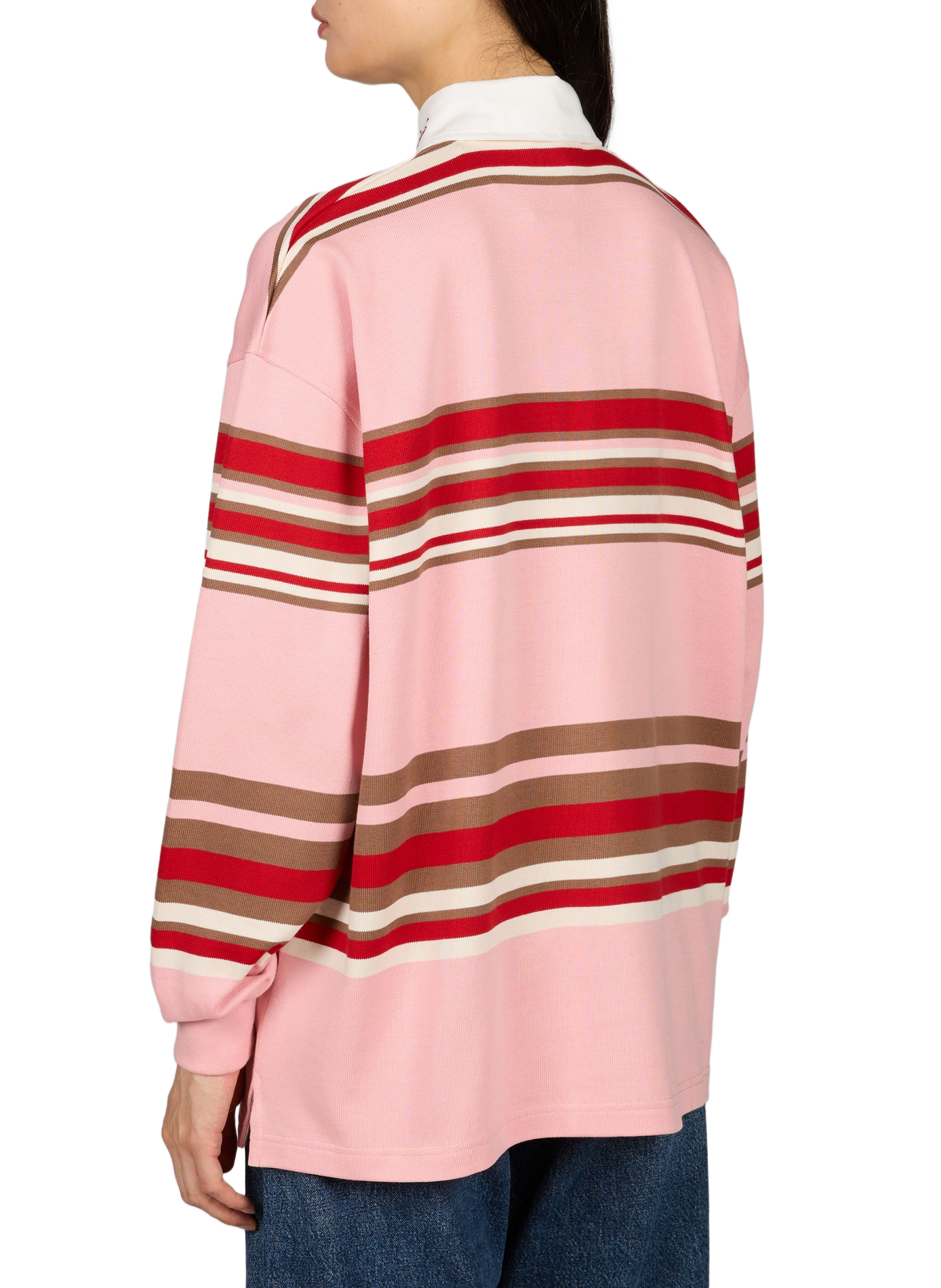 Polo à rayures AMIRI Rose