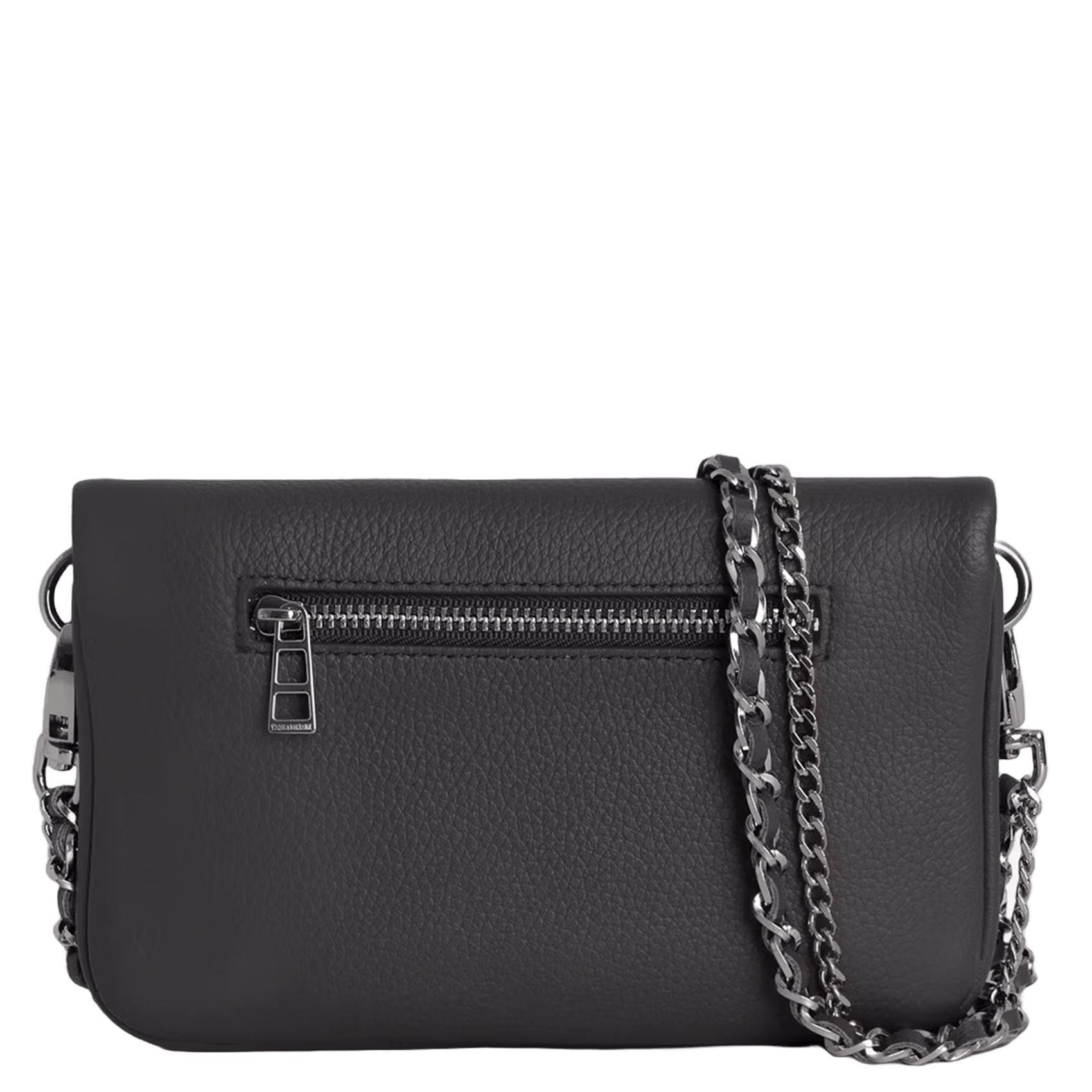 Schoudertas met flap in mini rock leder | Grijs ZADIG&VOLTAIRE Dames
