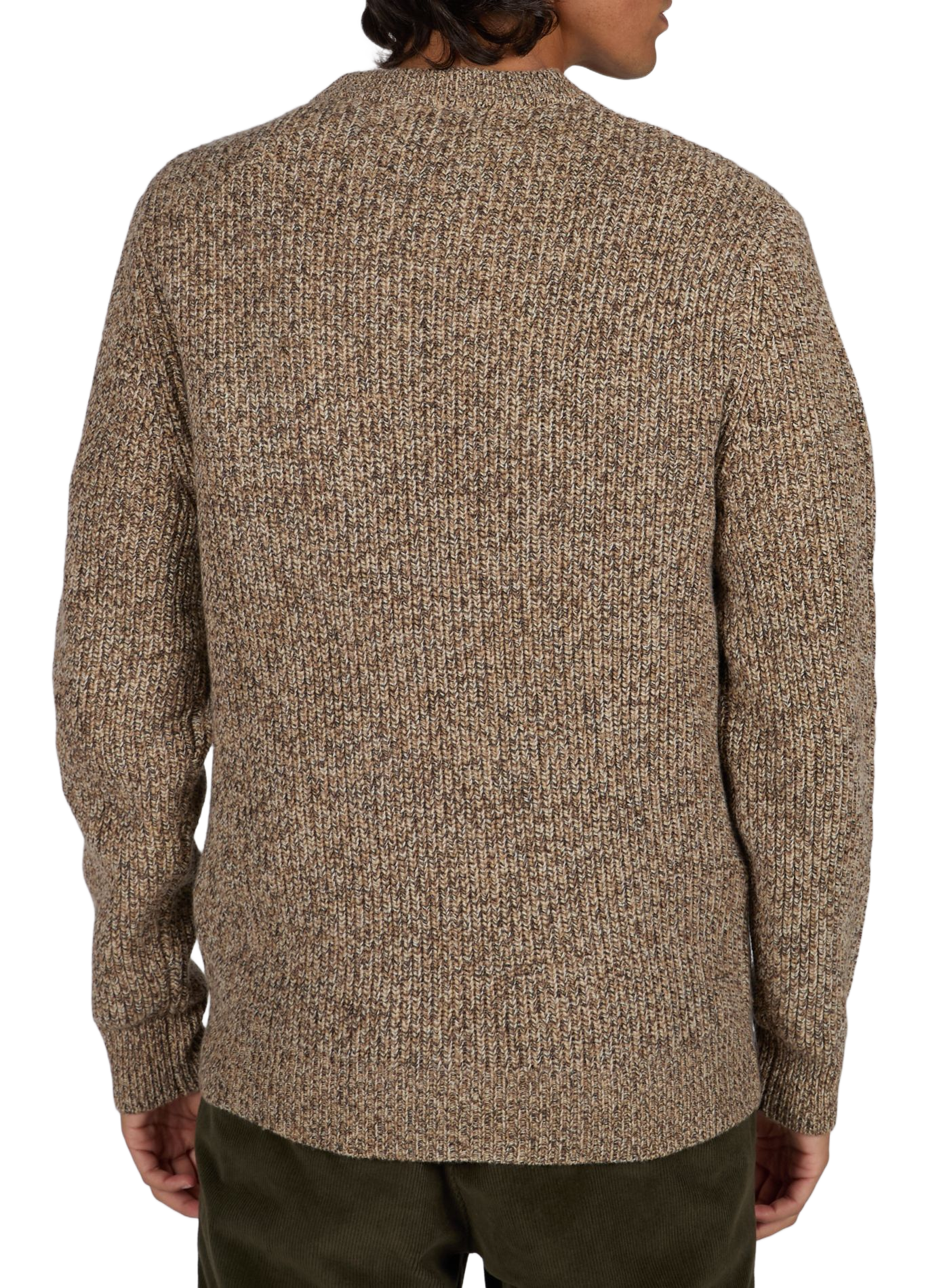 Pull droit col rond en laine MAISON LABICHE Marron