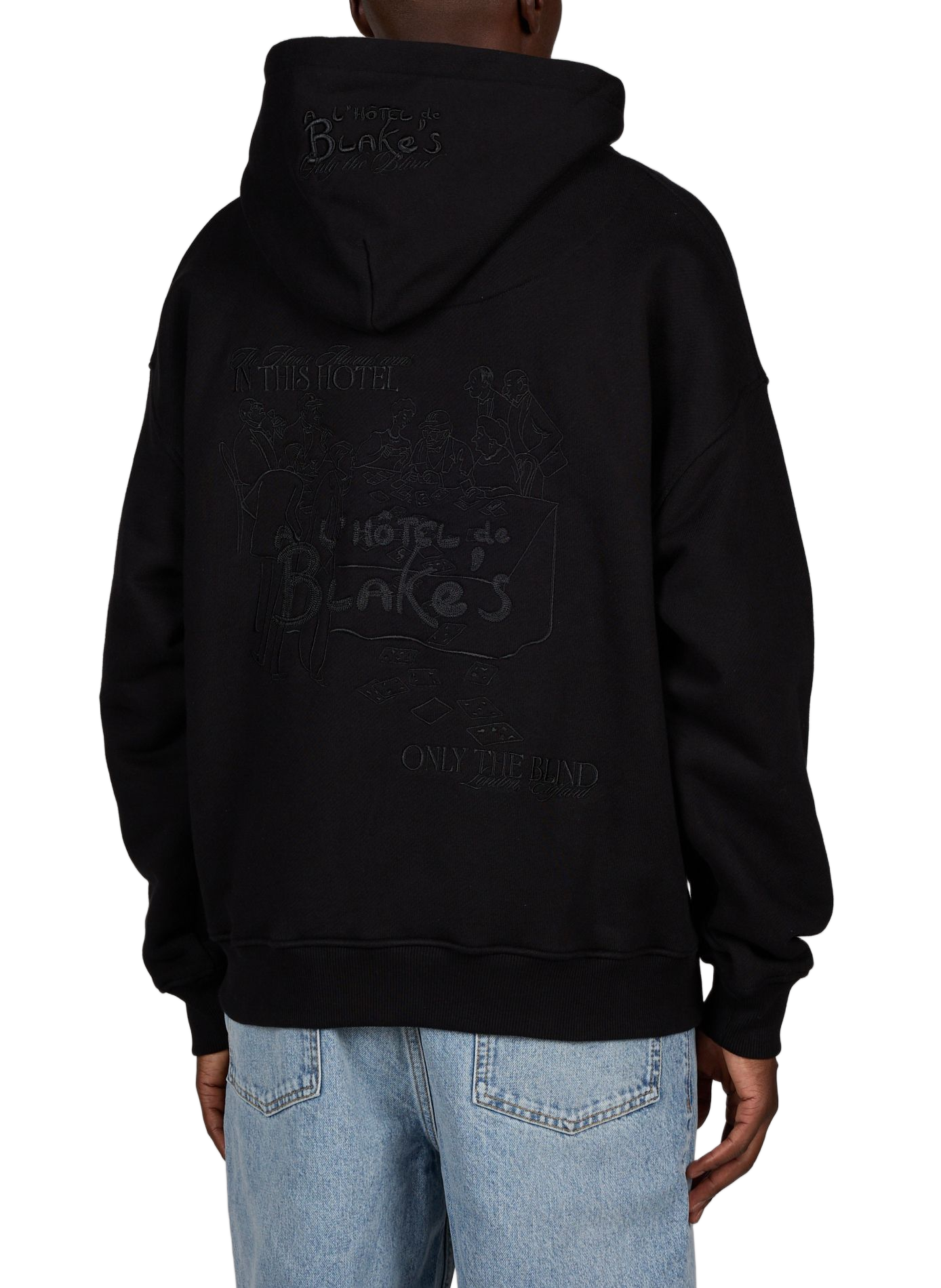 Oversized sweatshirt with embroidered details in cotton ONLY THE BLIND Black