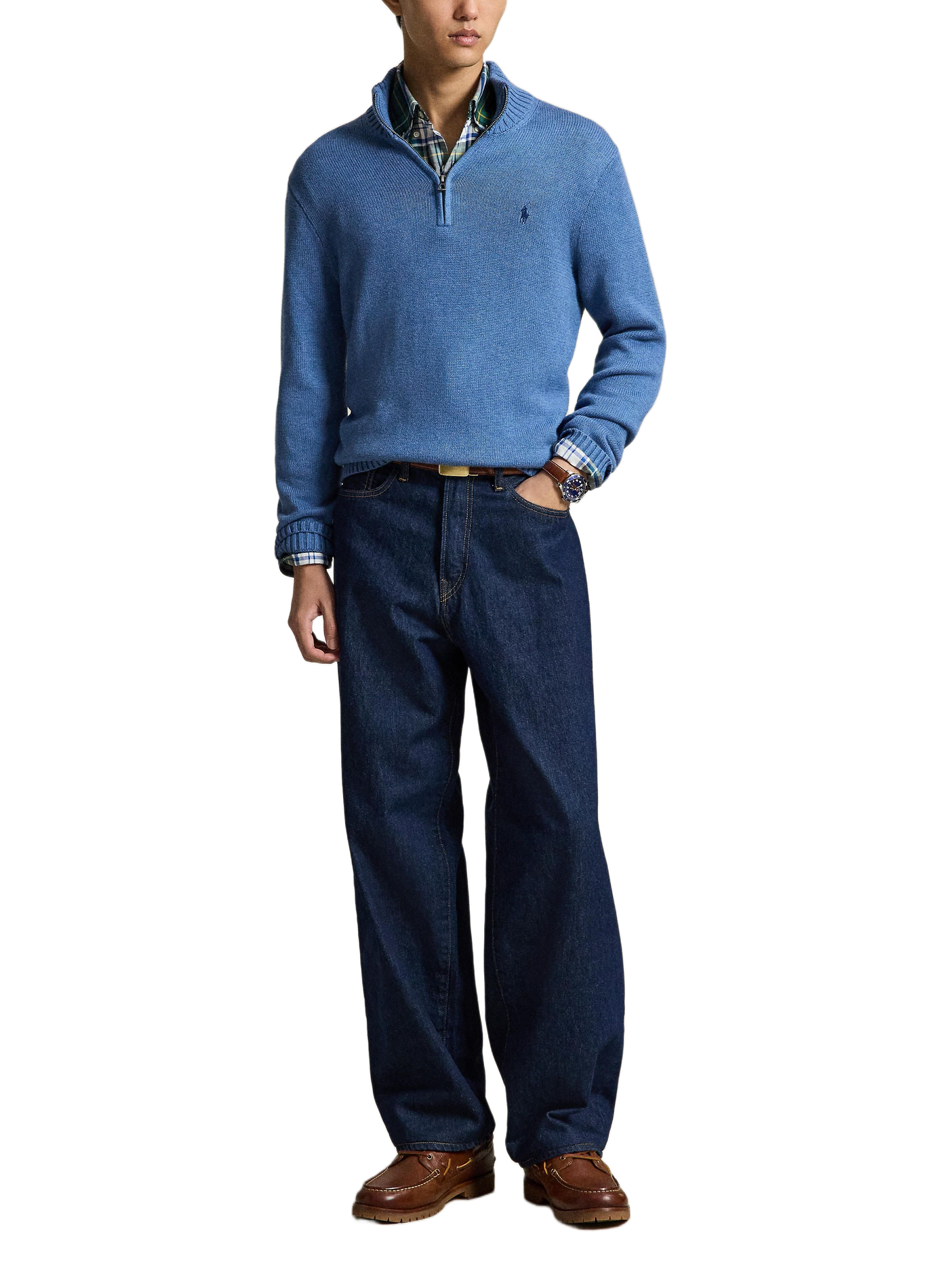 Pull à col zippé | Bleu POLO RALPH LAUREN Homme