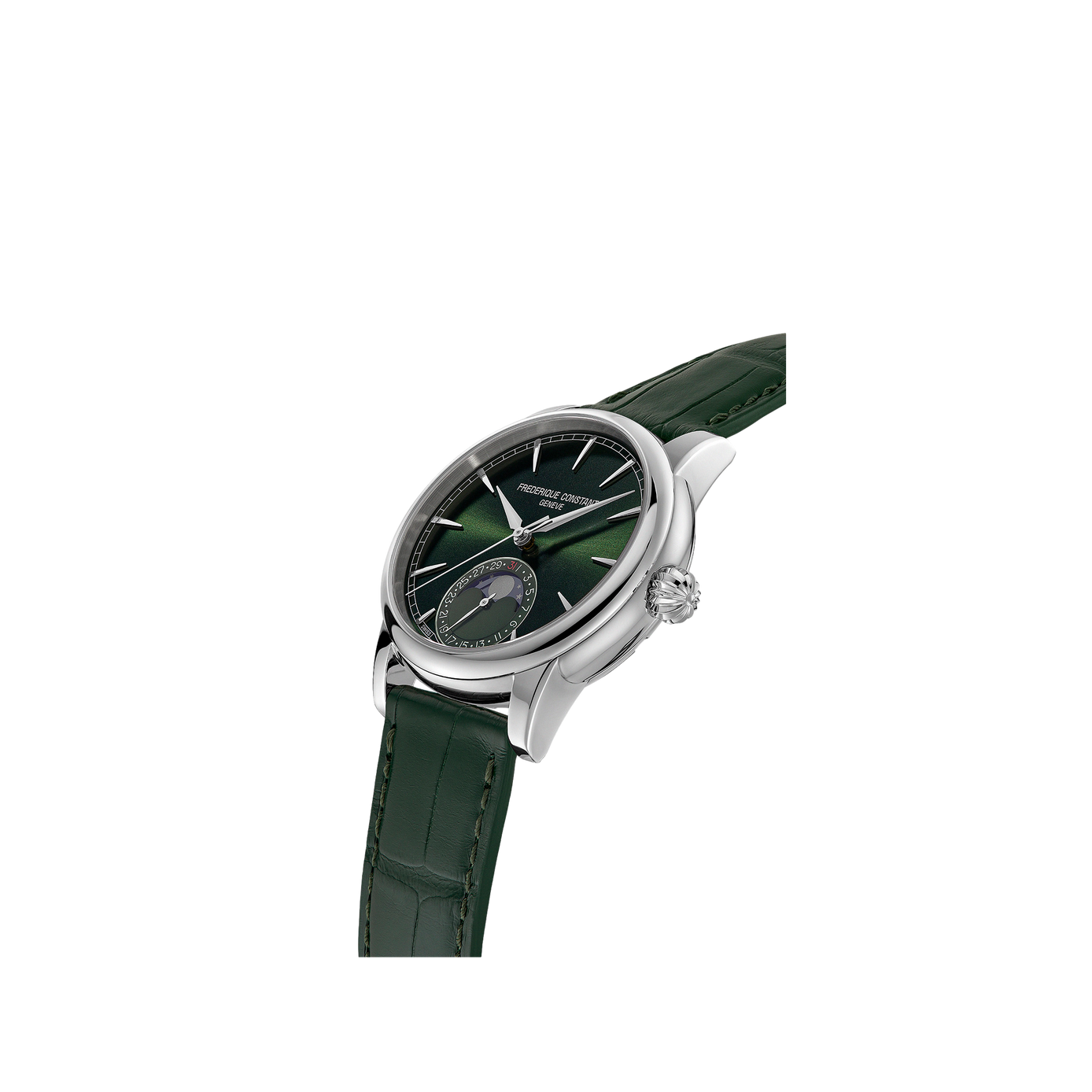 Automatisch horloge van alligatorleer FREDERIQUE CONSTANT Groen