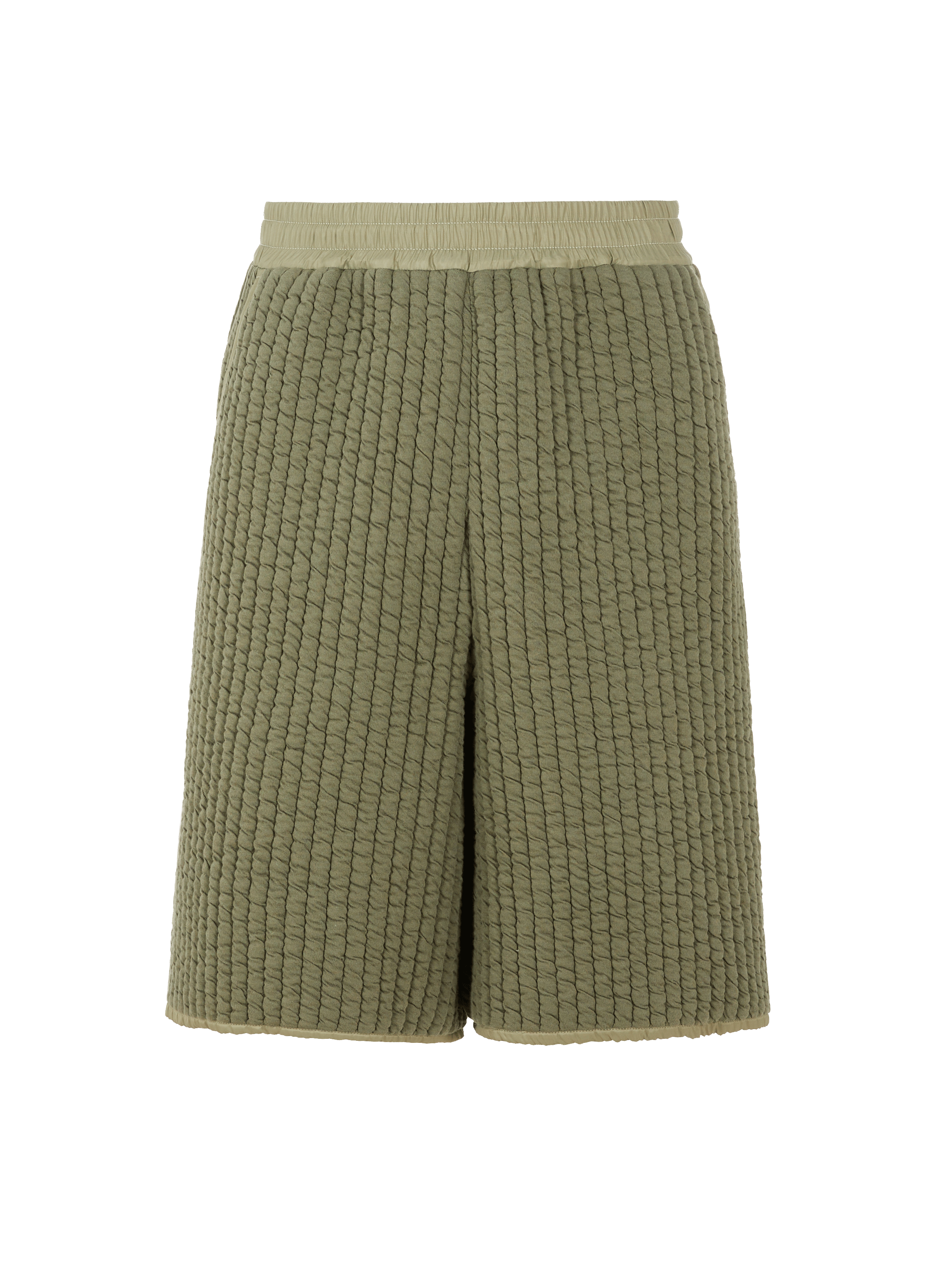 Bermuda matelassé à taille élastiquée