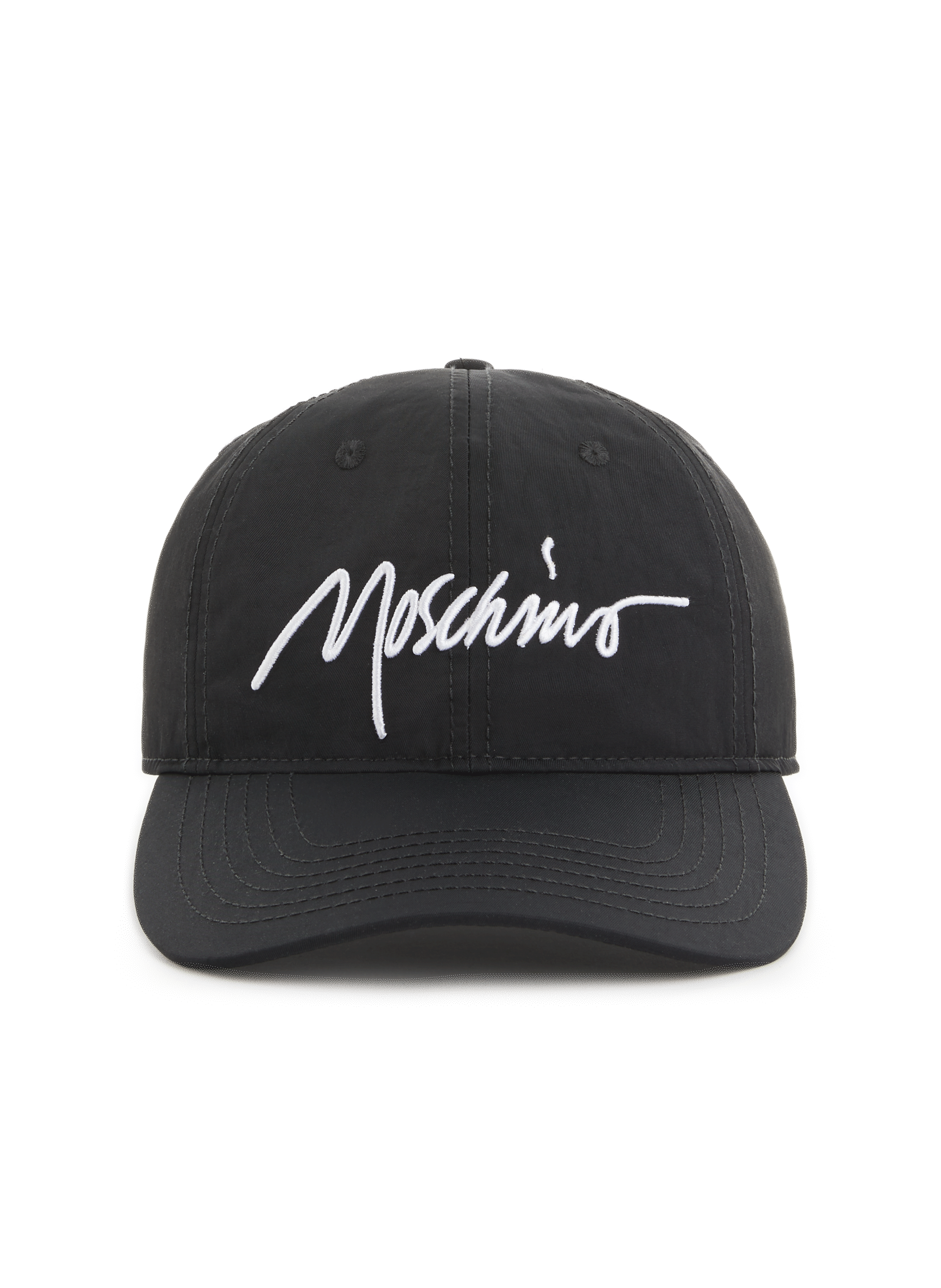 Embroidered cap MOSCHINO Black