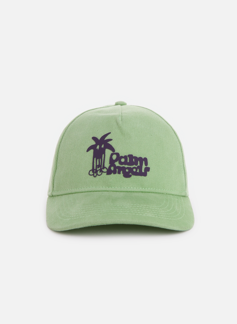 قبعة قطنية باللون الأخضر دوبي، PALM ANGELS 