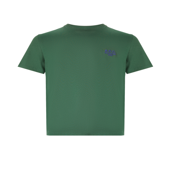 Apc New Raymond Cotton T-shirt In Green