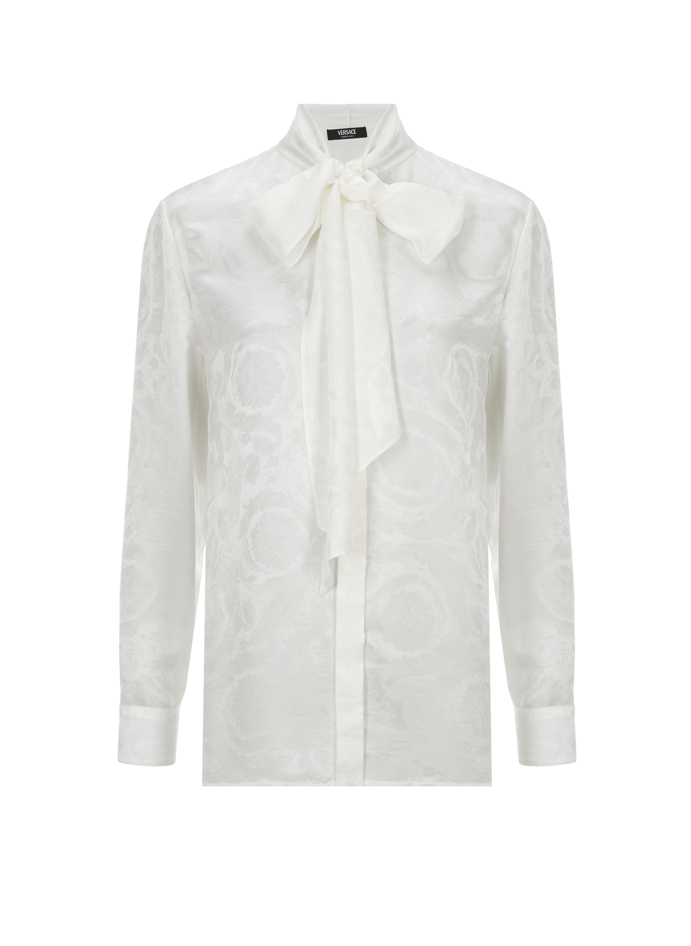 Silk-blend shirt VERSACE White