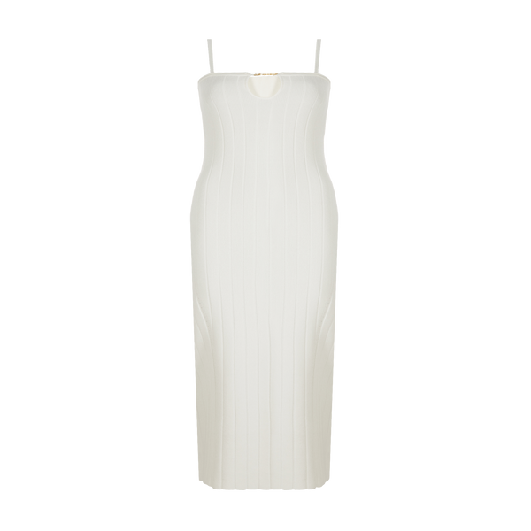 Shop Jacquemus La Robe Sierra Strappy Dress In White