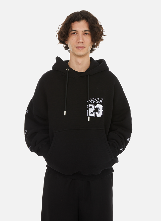 Hoodie with multiple cotton drawstrings OFF-WHITE