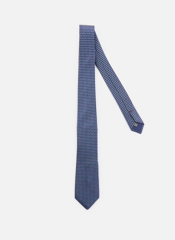 ATELIER F&B Cravate imprimé en soie Bleu