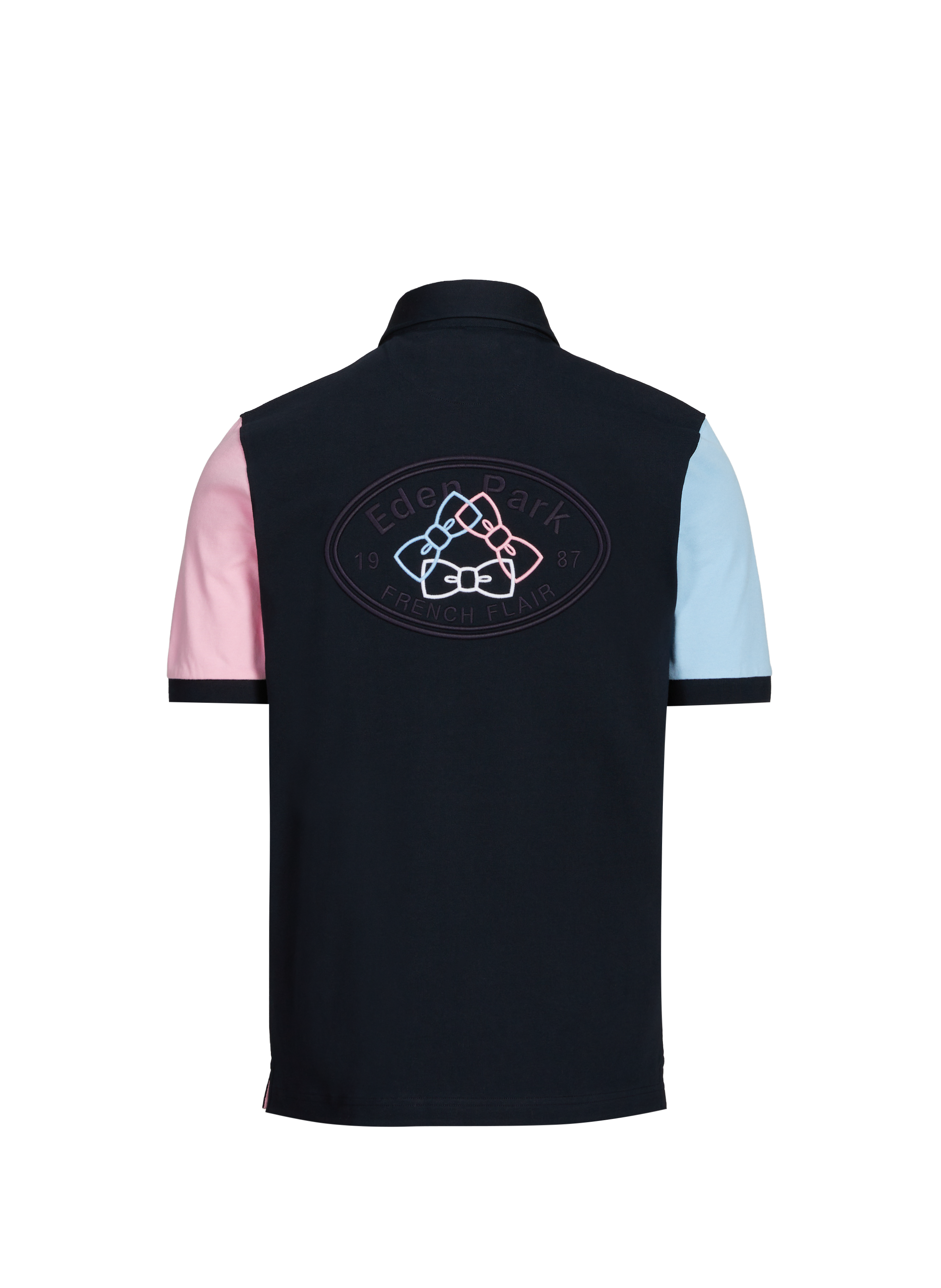 Short sleeve cotton polo shirt Blue