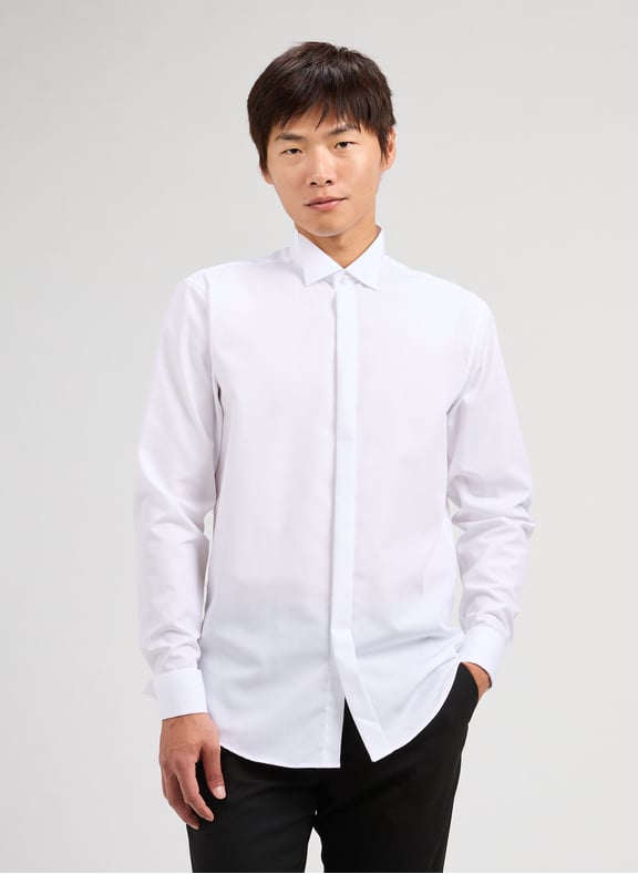 Chemise slim Party en coton Blanc by SEIDENSTICKER SEIDENSTICKER Chemise slim Party en coton Blanc