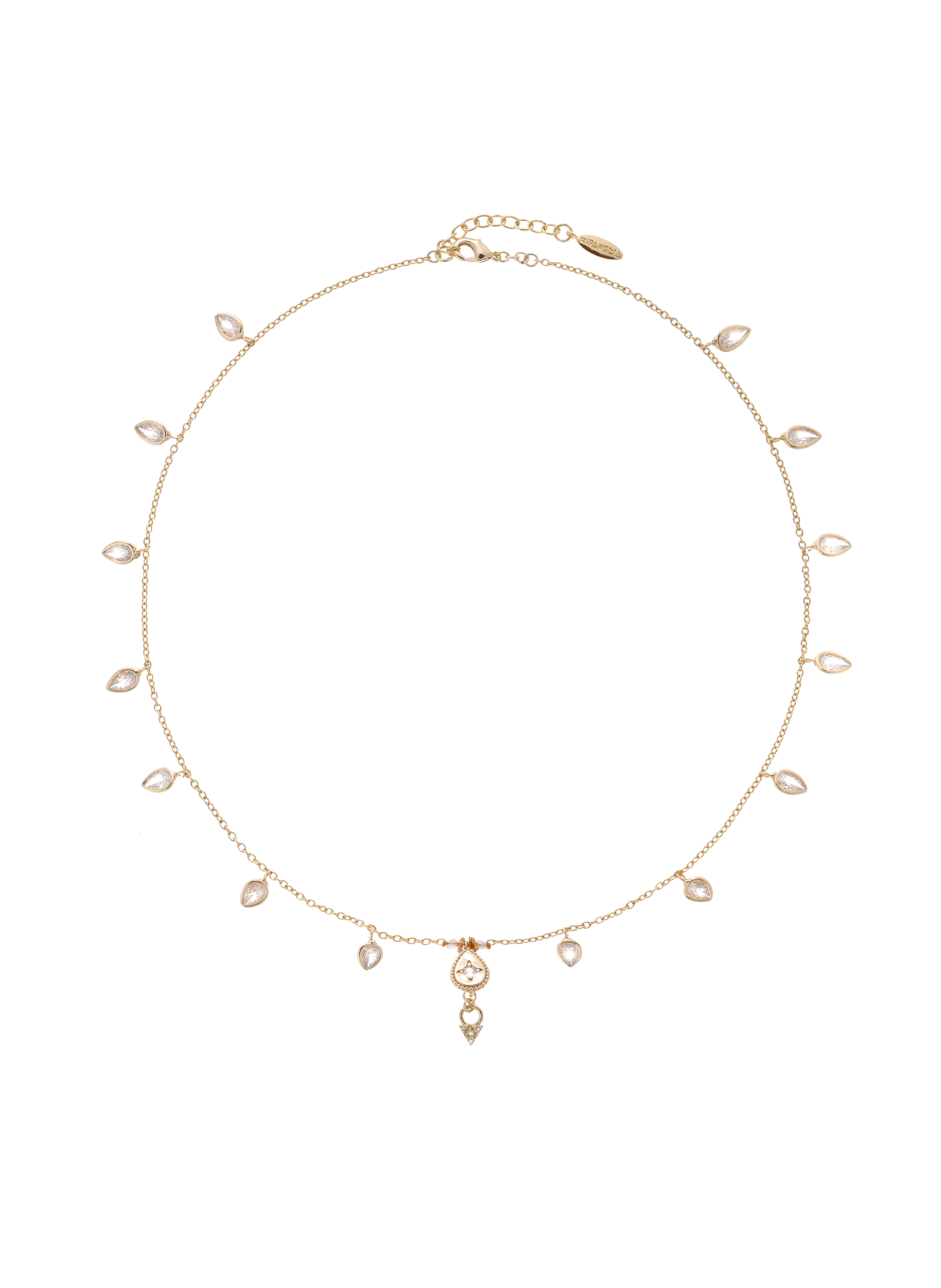 Collier chaîne avec pampilles brandi HIPANEMA Blanc