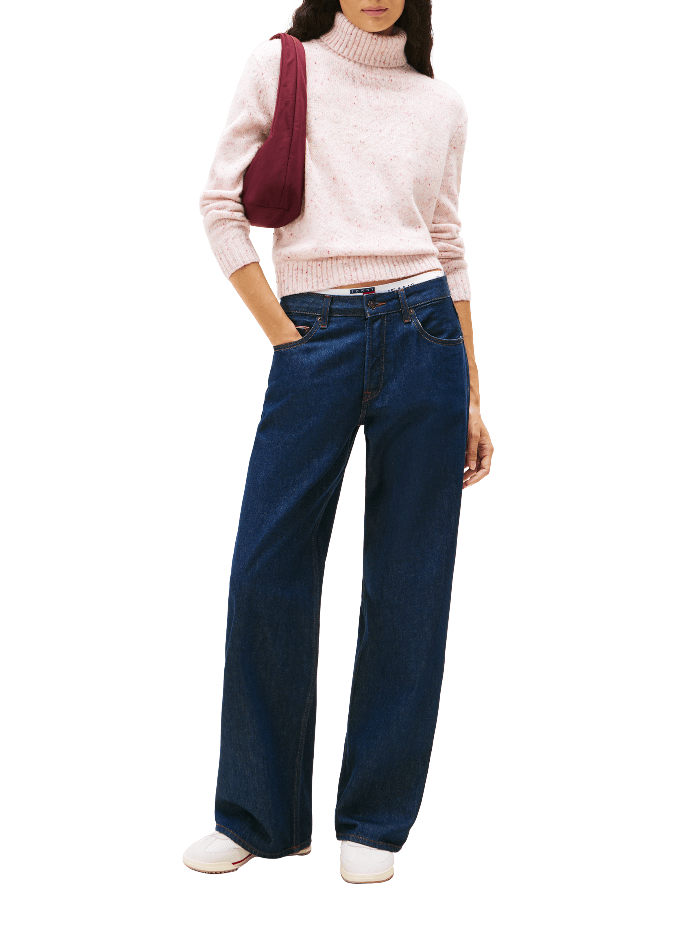 Polka dot turtleneck TOMMY HILFIGER Beige