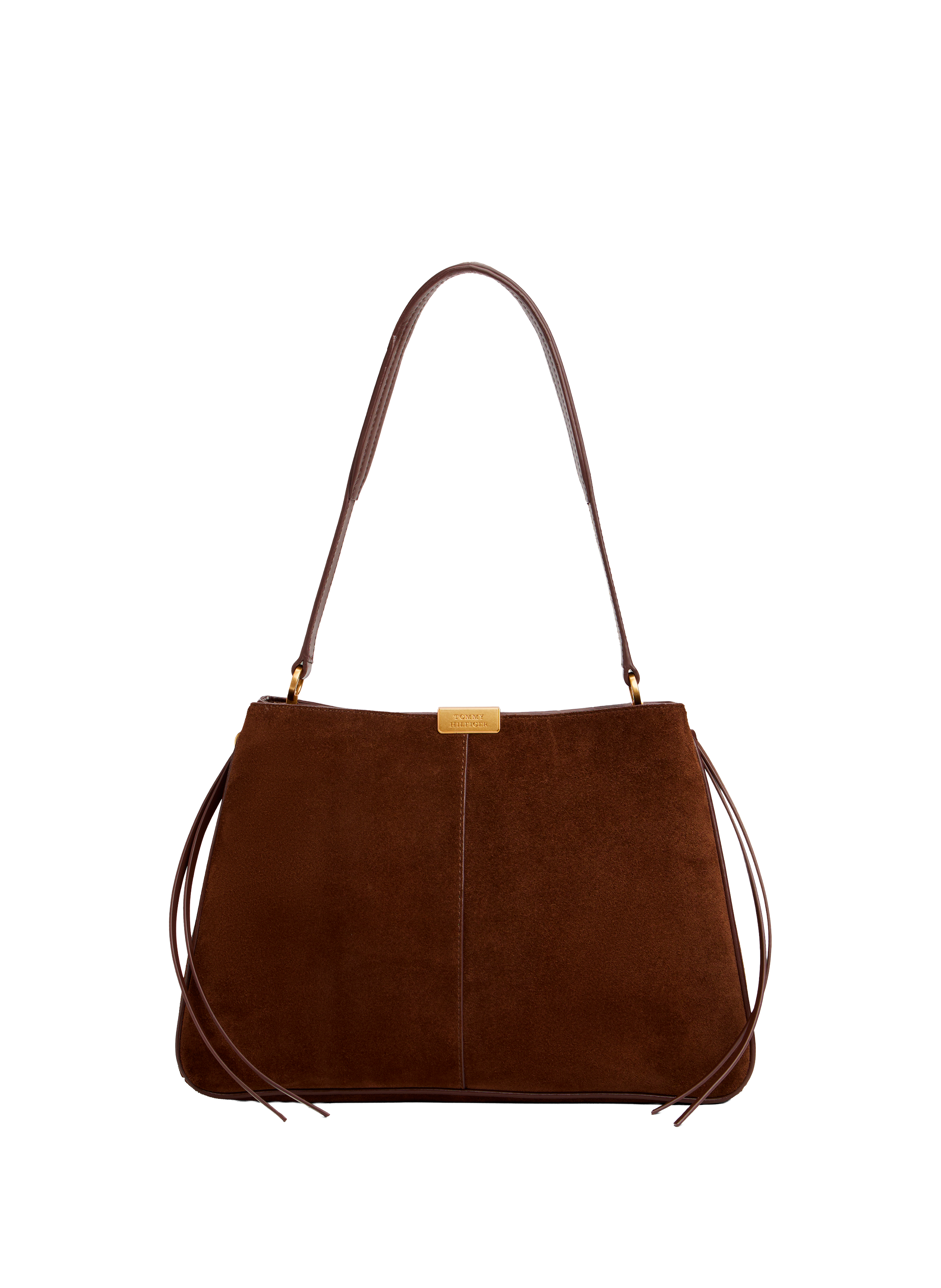 TOMMY HILFIGER Sac suédé en cuir Brown