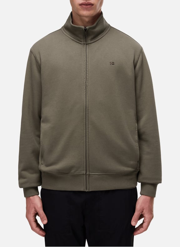 Sweatshirt zippé en coton Vert by NAPAPIJRI NAPAPIJRI Sweatshirt zippé en coton Vert