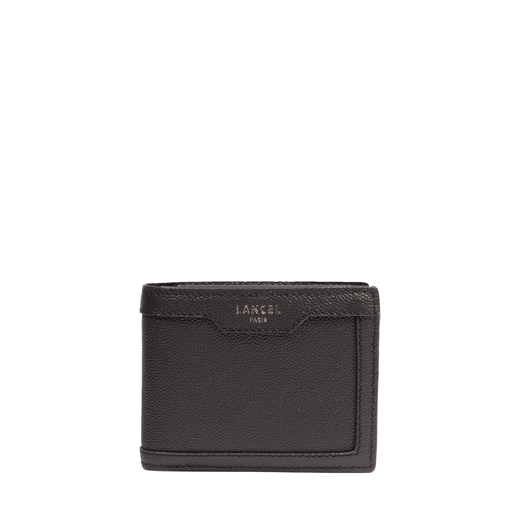 Porte monnaie rabat charlie de lancel en cuir LANCEL Noir