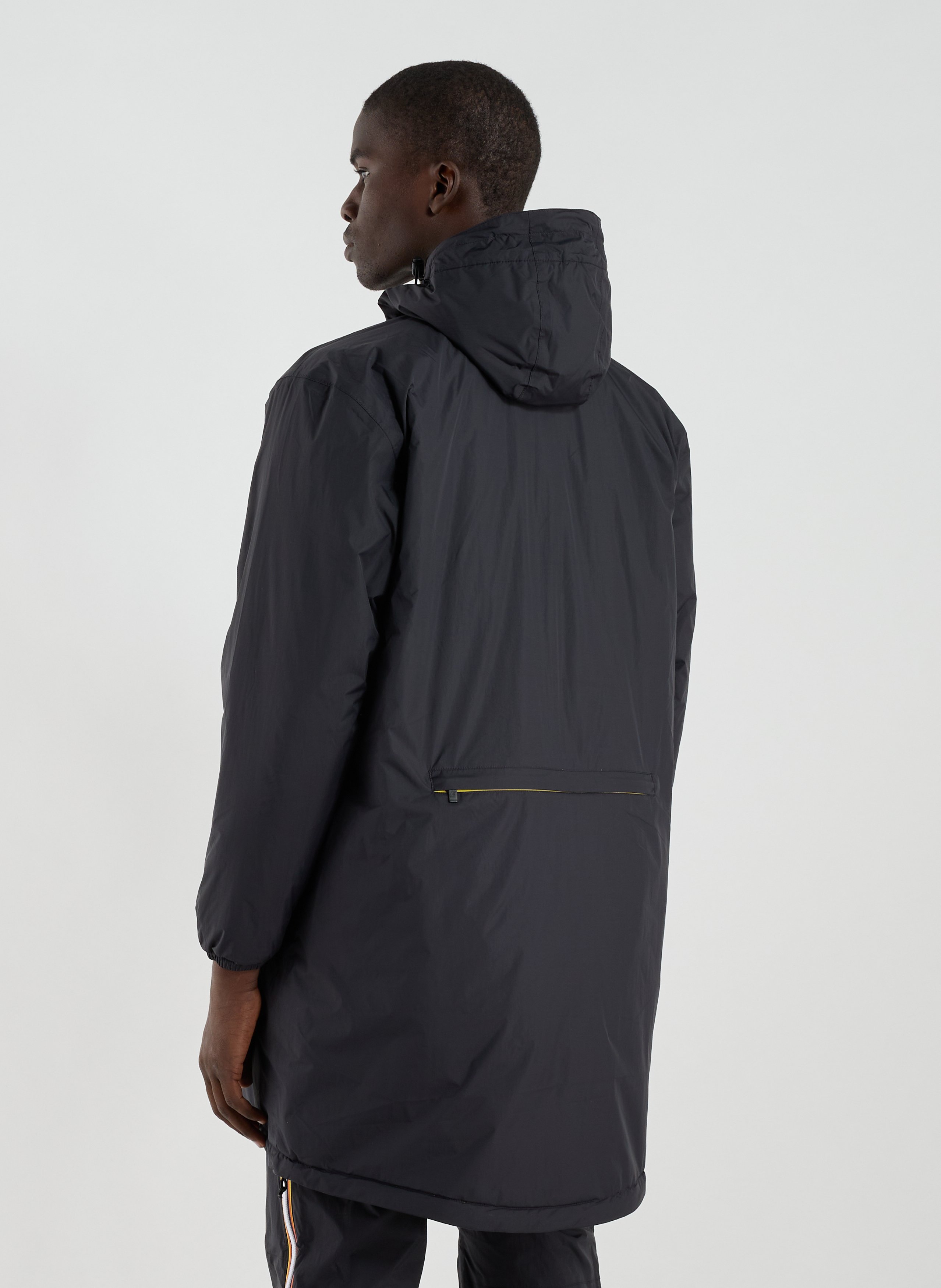 Mid-length waterproof parka K-WAY Black