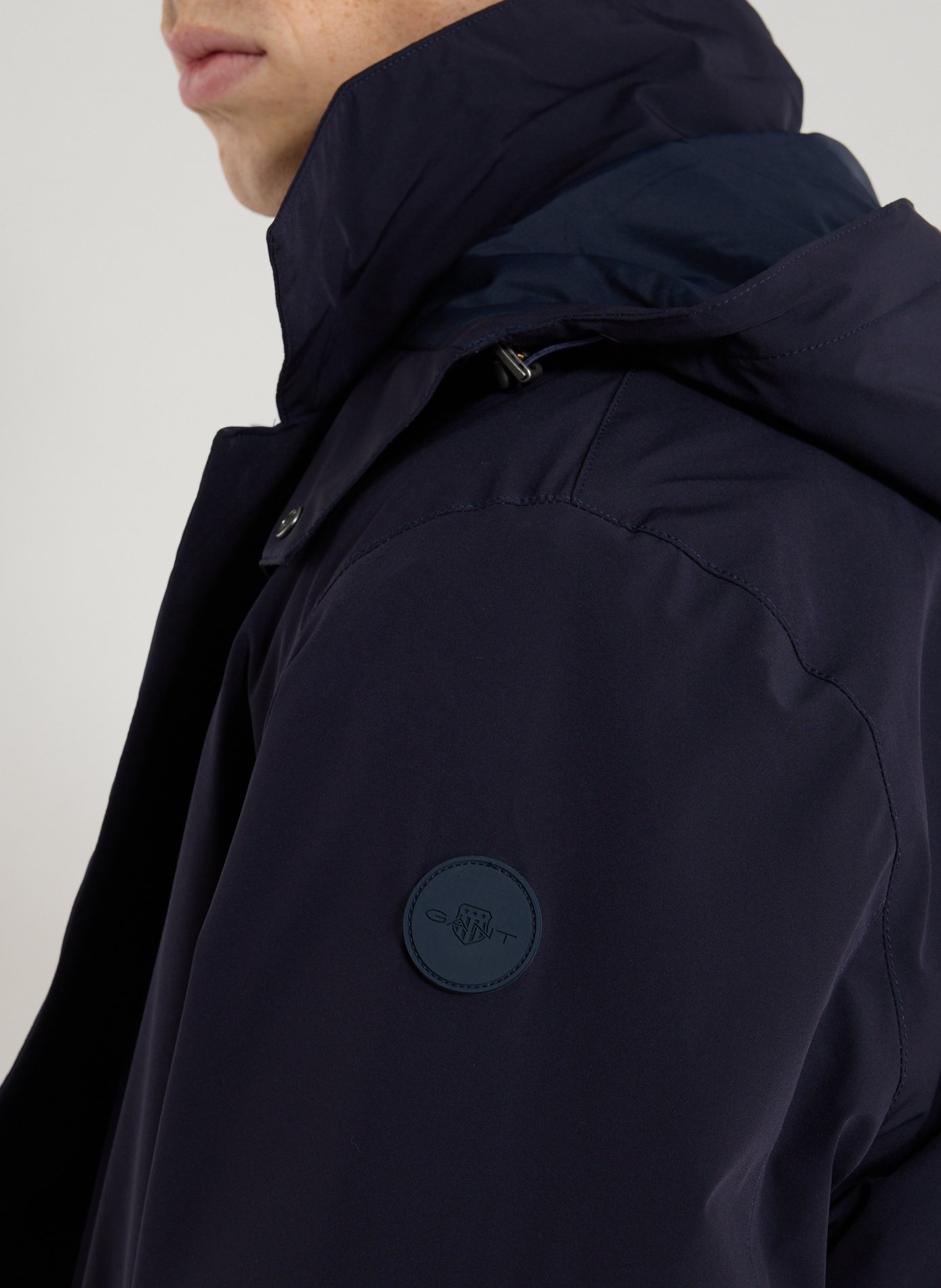Straight parka with removable hood GANT Blue
