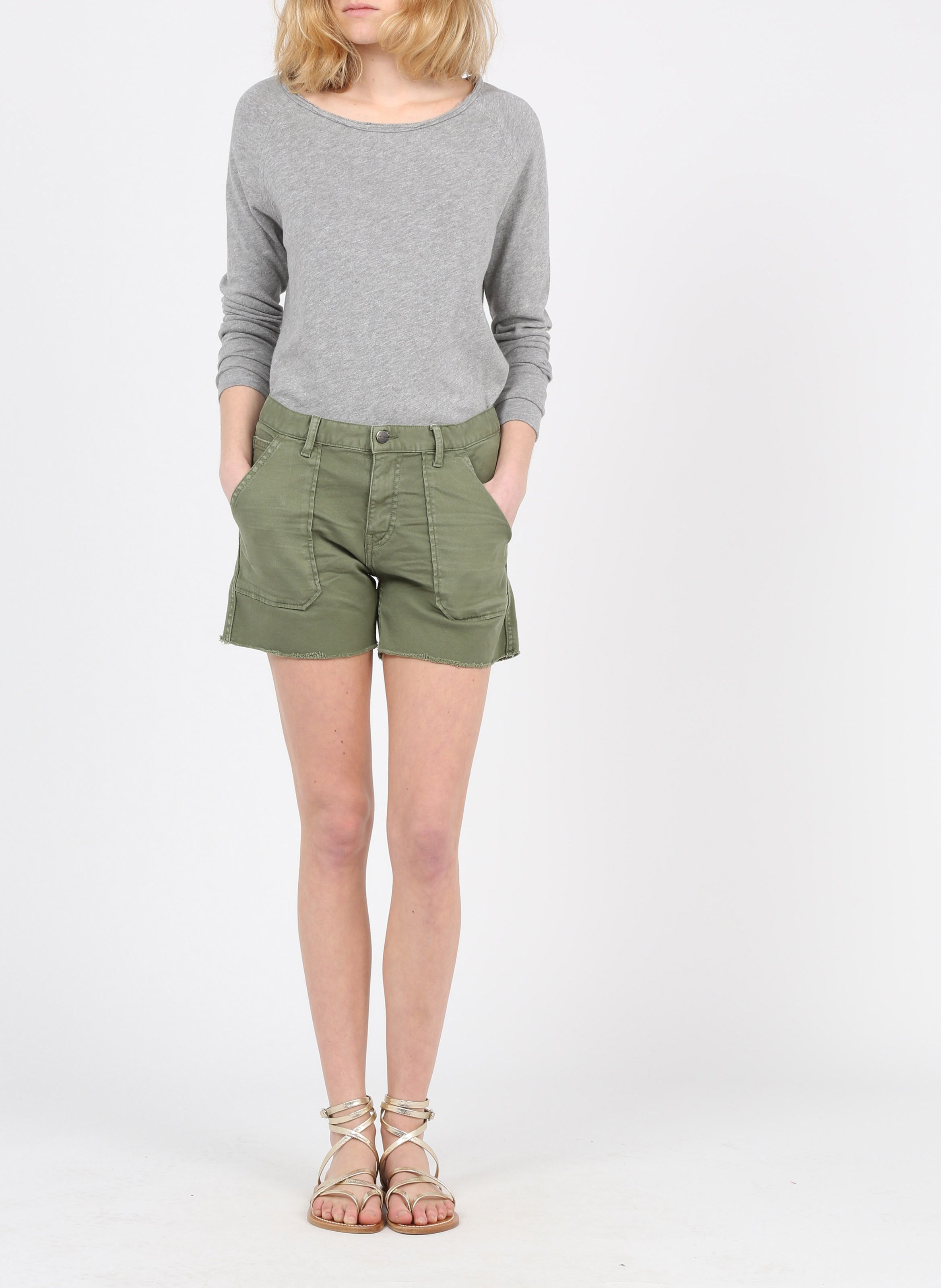 Tee-shirt col rond en coton sonoma AMERICAN VINTAGE Gris