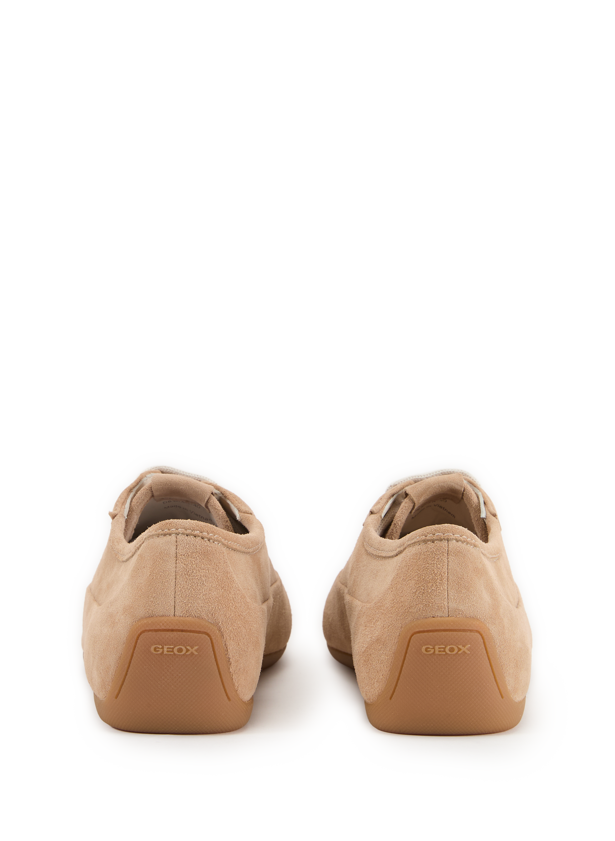 Baskets basses Addisse en cuir suédé GEOX Beige