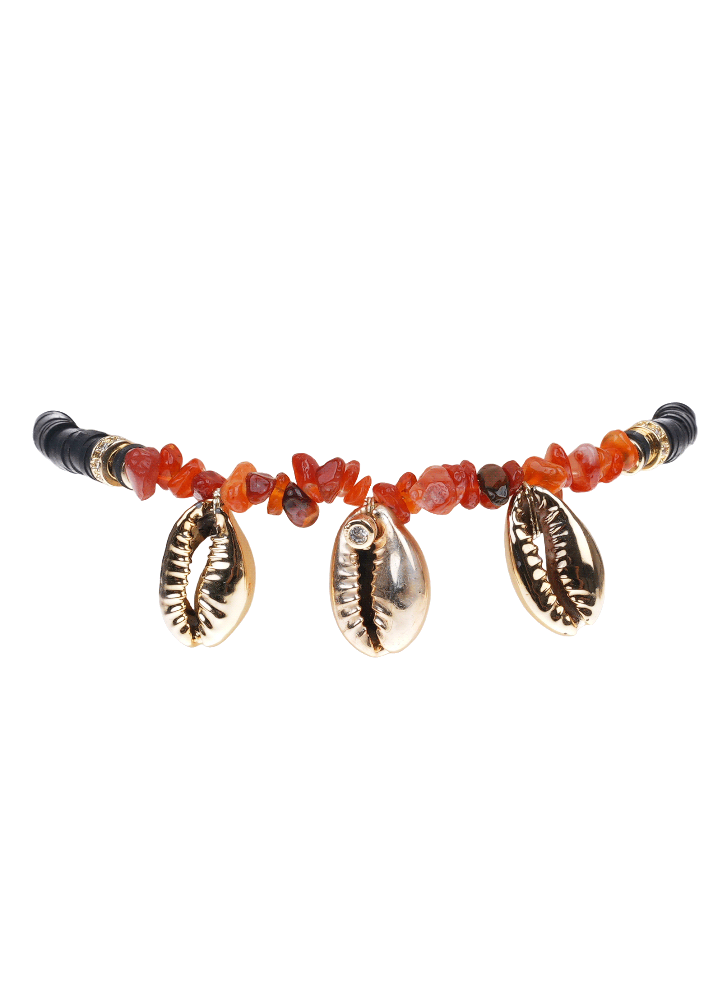 Bracelet de cheville perles avec coquillages pendentifs KORALIA HIPANEMA Noir