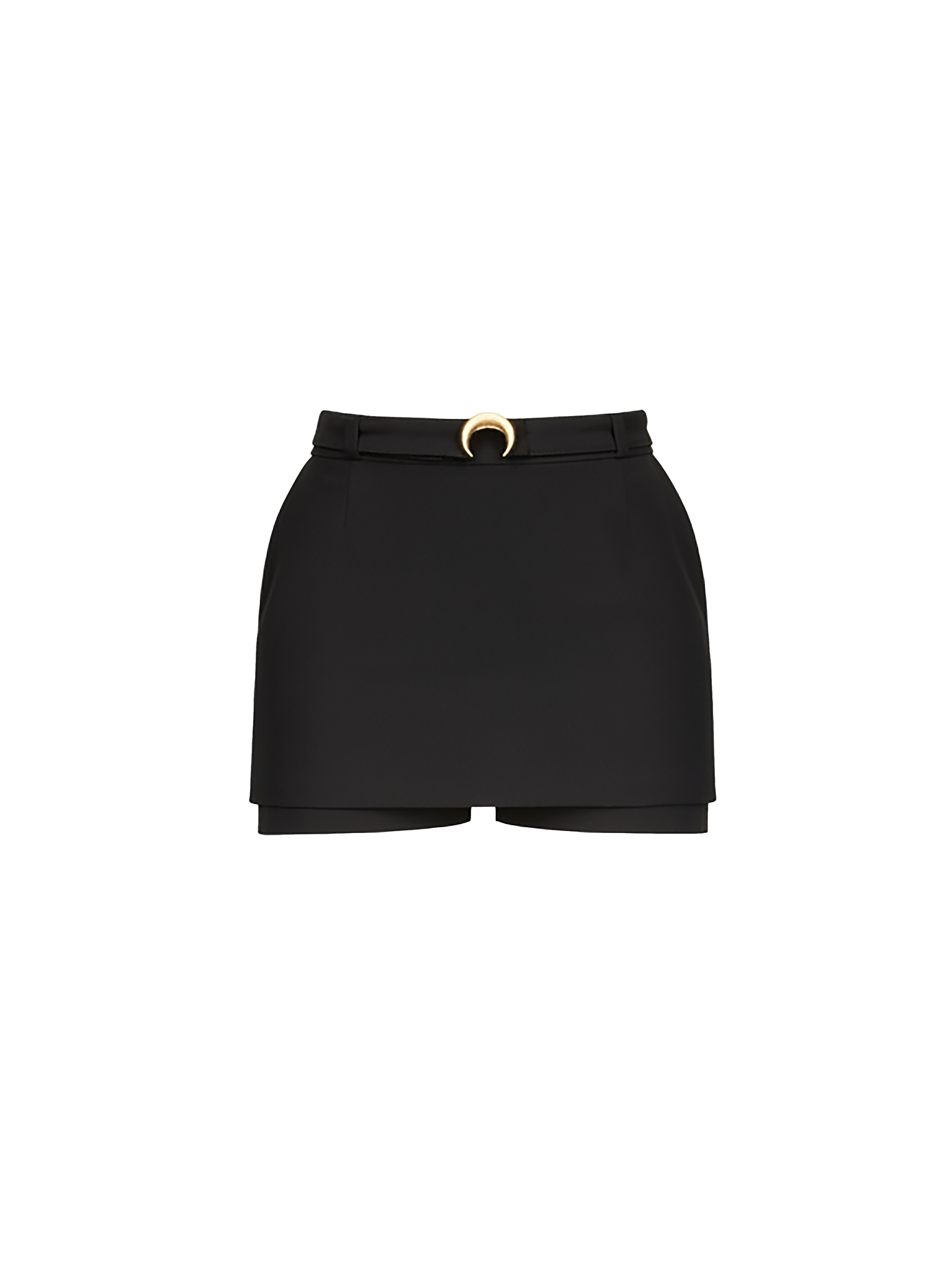 Mini jupe-short tailleur ceinturée moon MARINE SERRE Zwart
