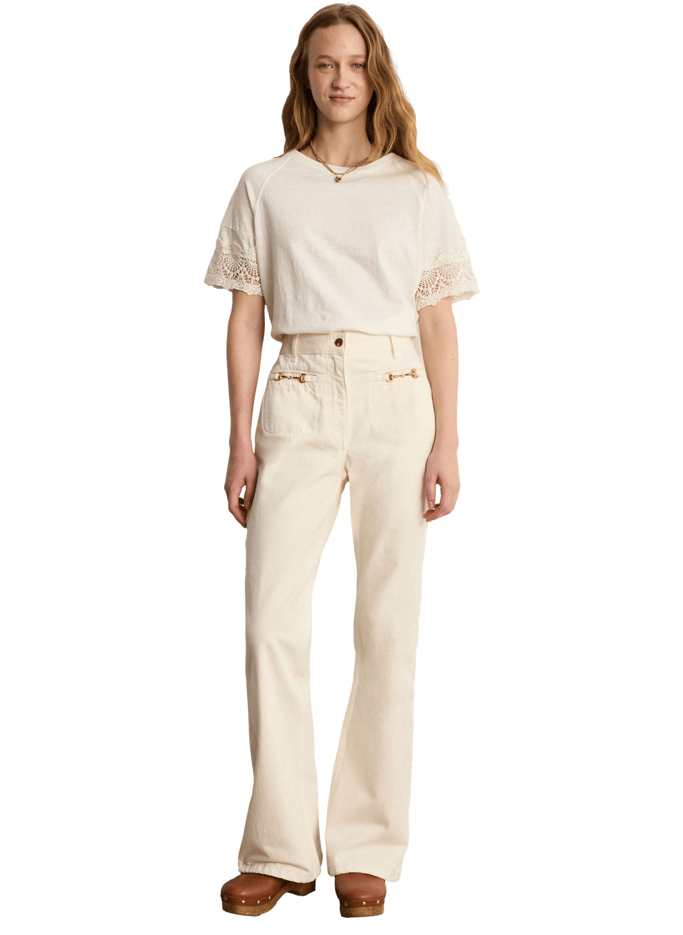 Jean flare à mors- BERTIE PABLO Beige