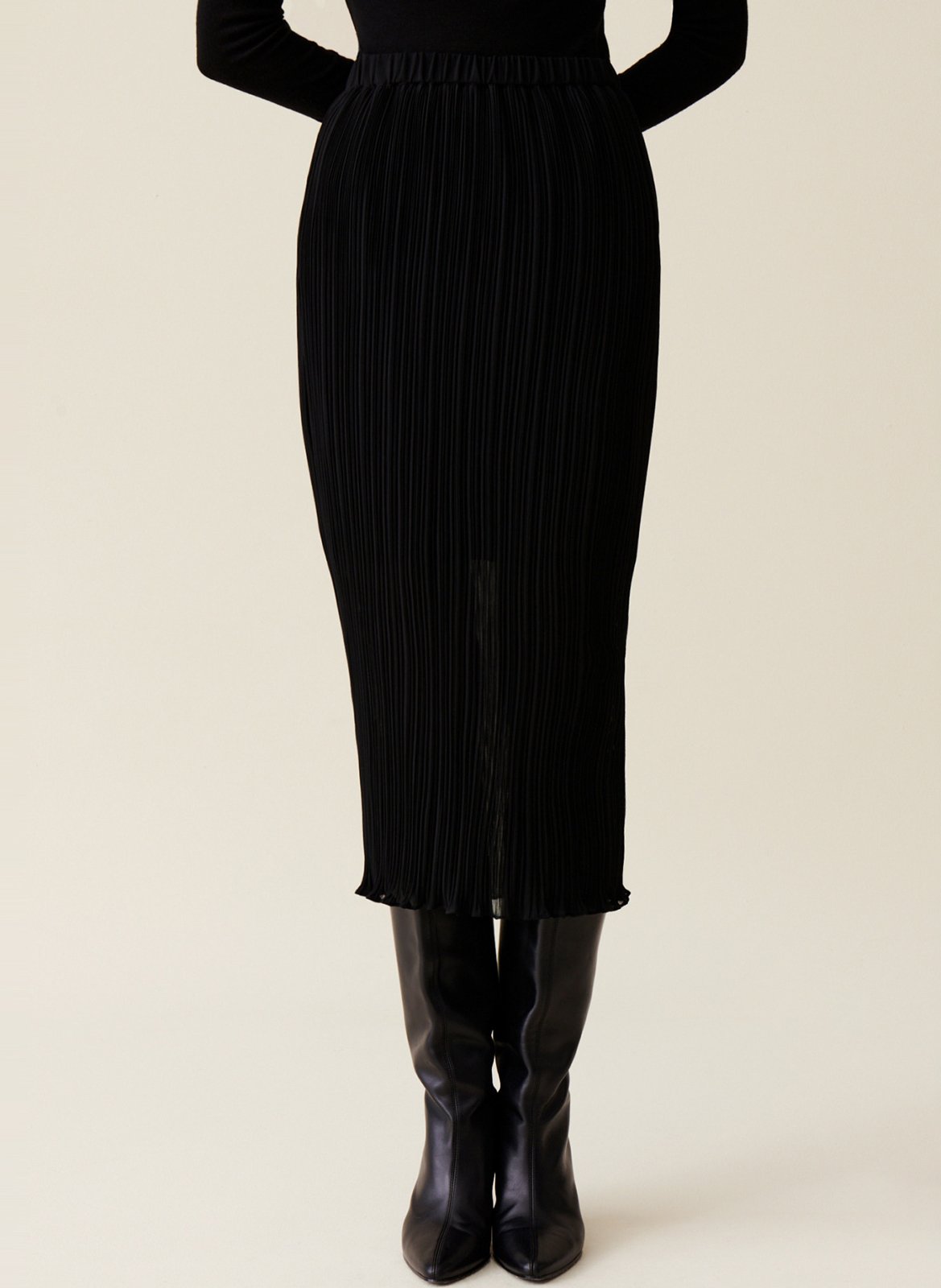 Jupe midi plissée CLAUDIE PIERLOT Noir