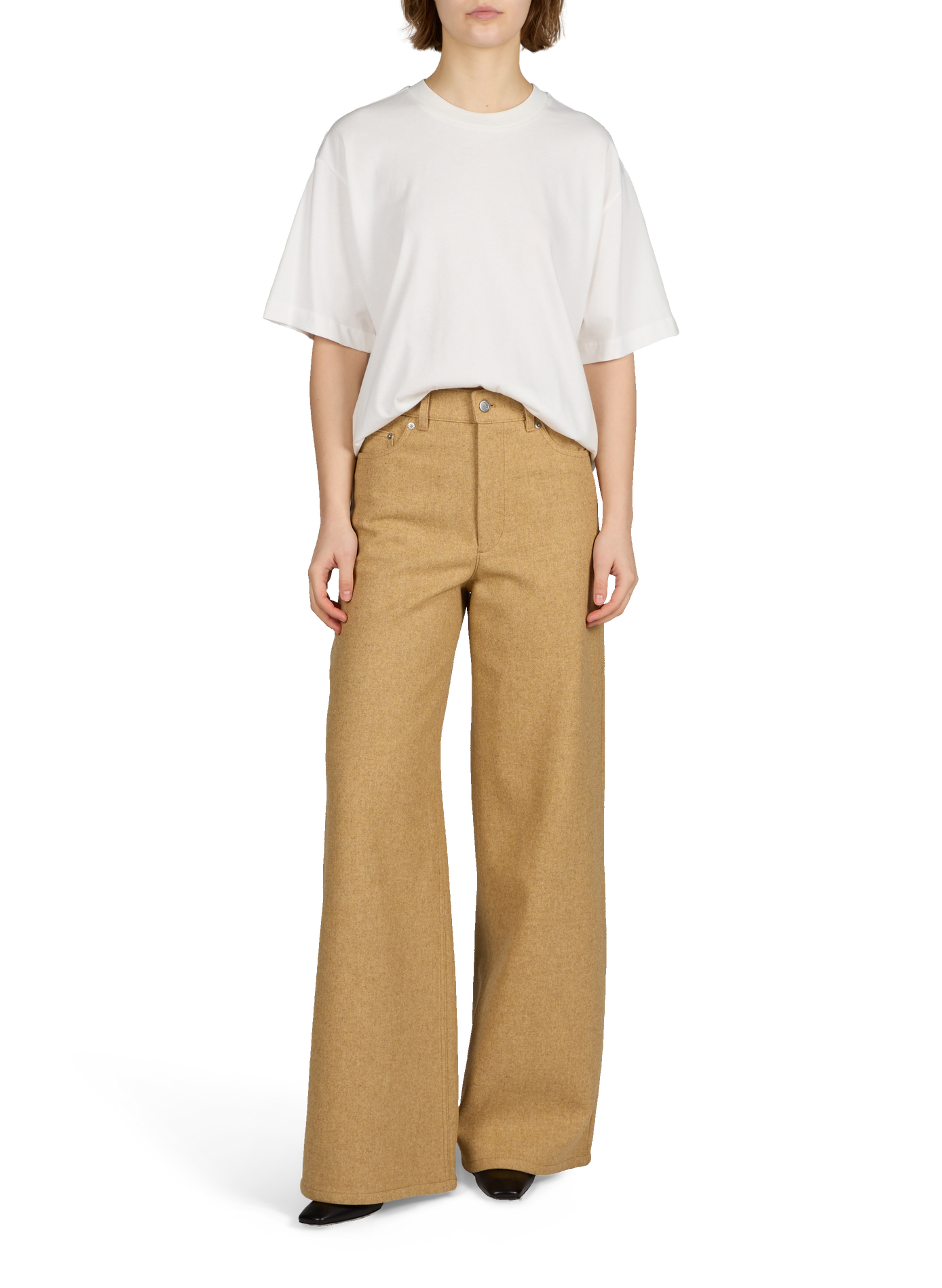 T-shirt droit en coton OBJECT Blanc