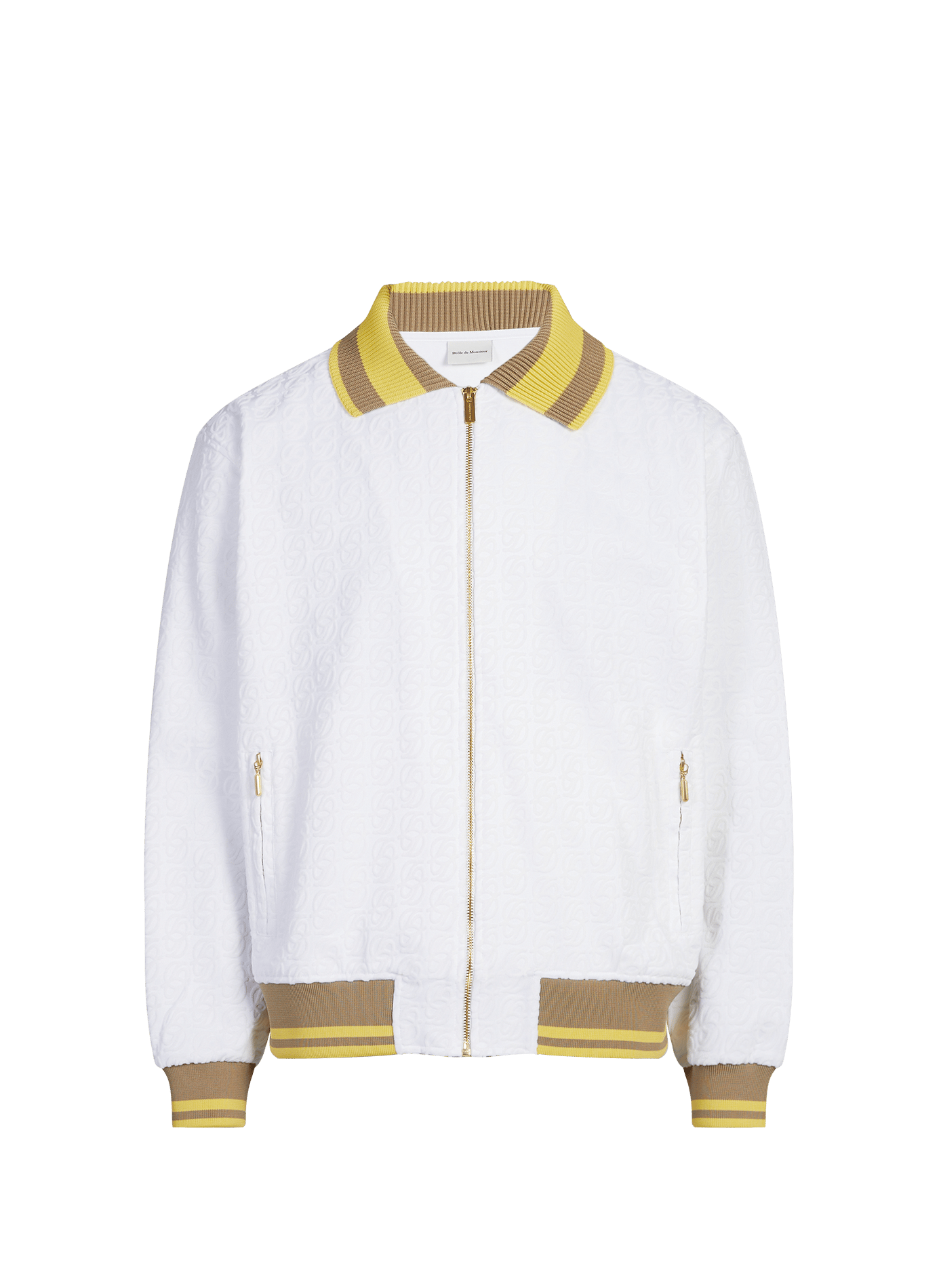 Monogrammed tracksuit jacket DROLE DE MONSIEUR White