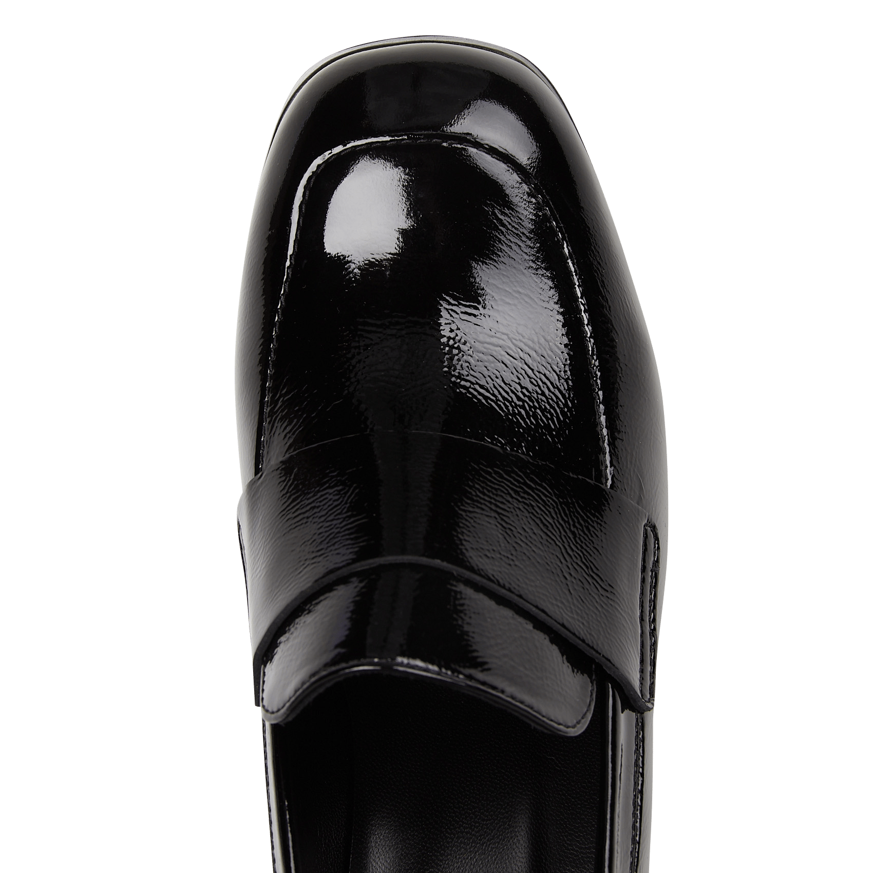 Mocassins en cuir verni violette MAISON 123 Noir