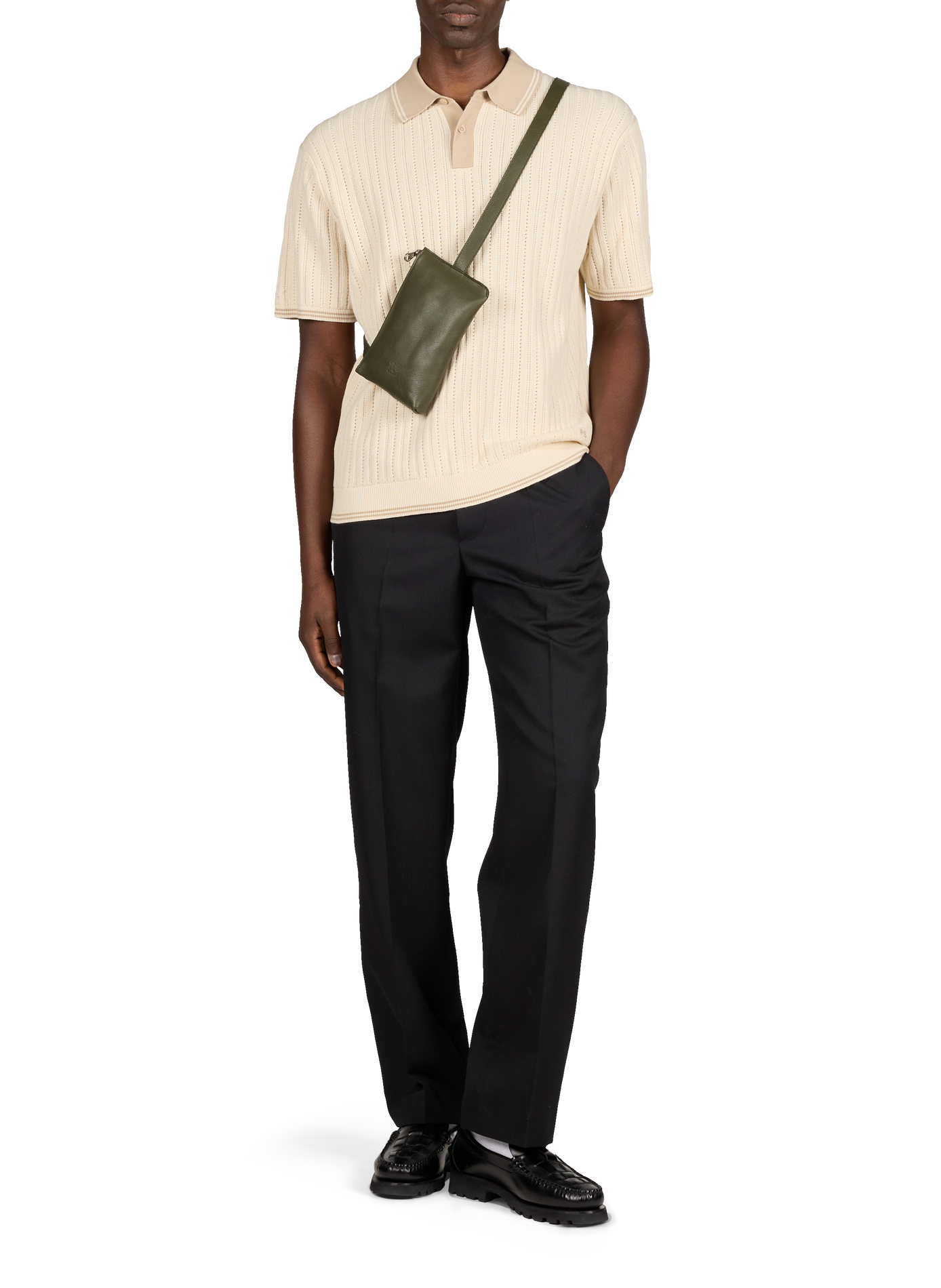 Polo ajouré en coton organique PAUL SMITH Blanc