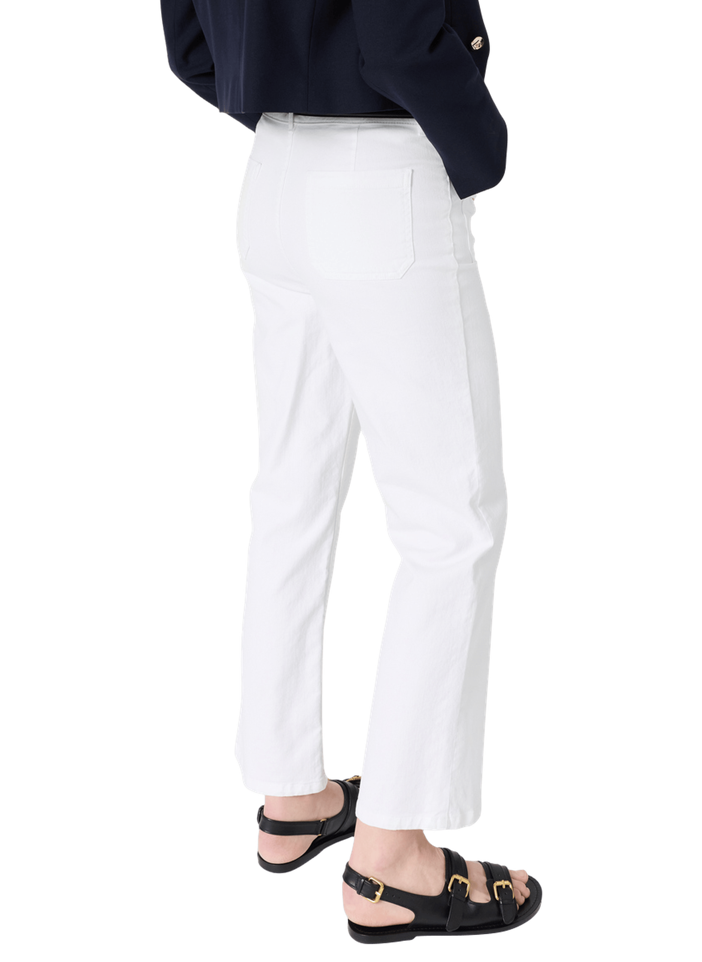 Jean droit à mors dorés - allie GERARD DAREL Blanc