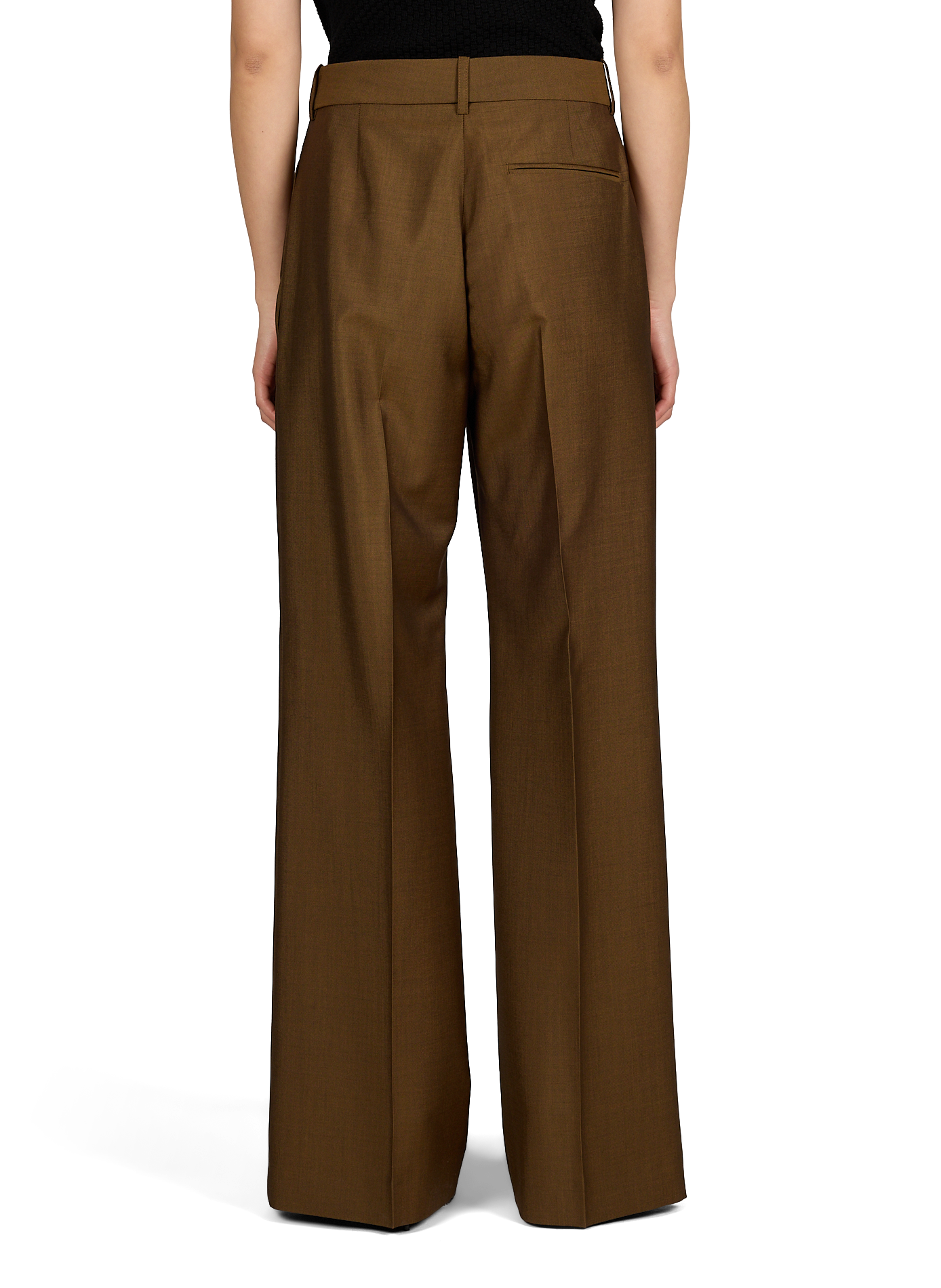 Tailored trousers with pleats in a solid color ROHE FRAMES Brown