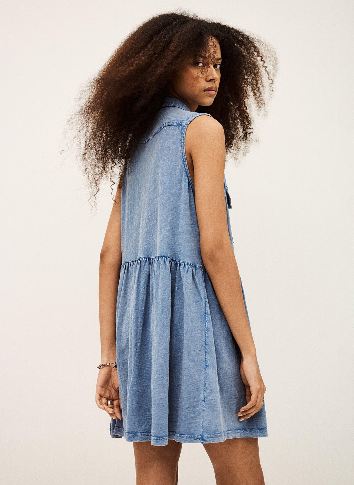 Robe courte col classique ilona BA&SH Bleu