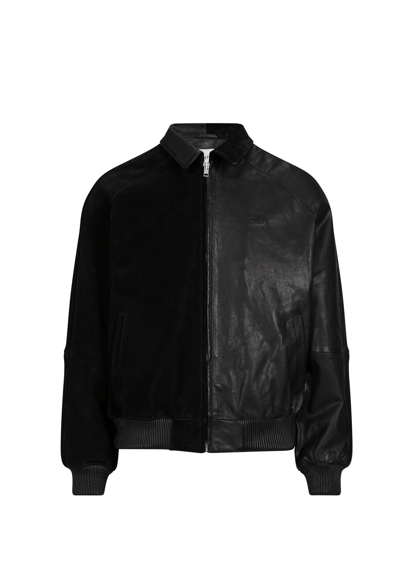 Leather logo blouson ARTE ANTWERP Black