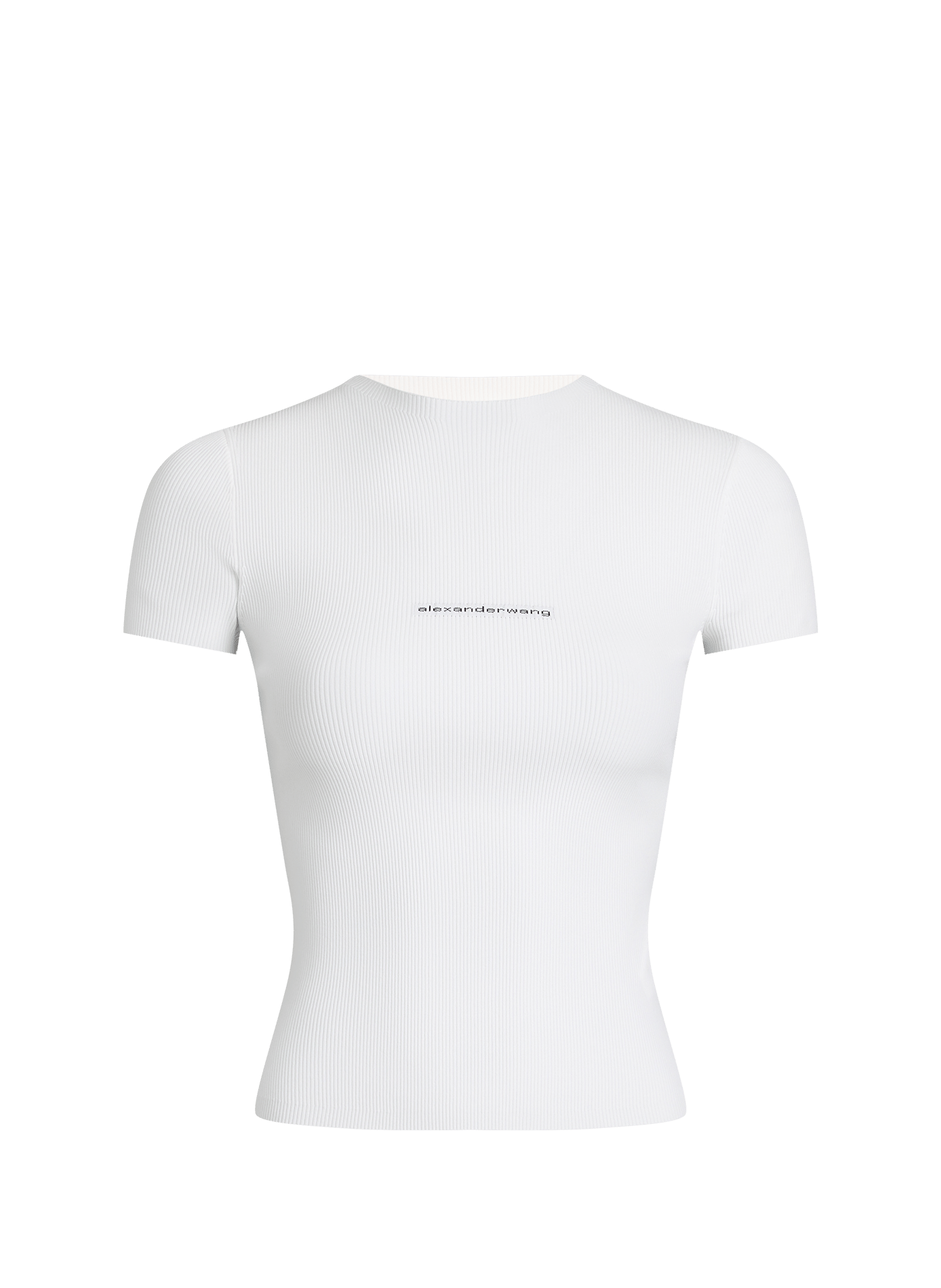 Top côtelé à col rond ALEXANDER WANG Blanc