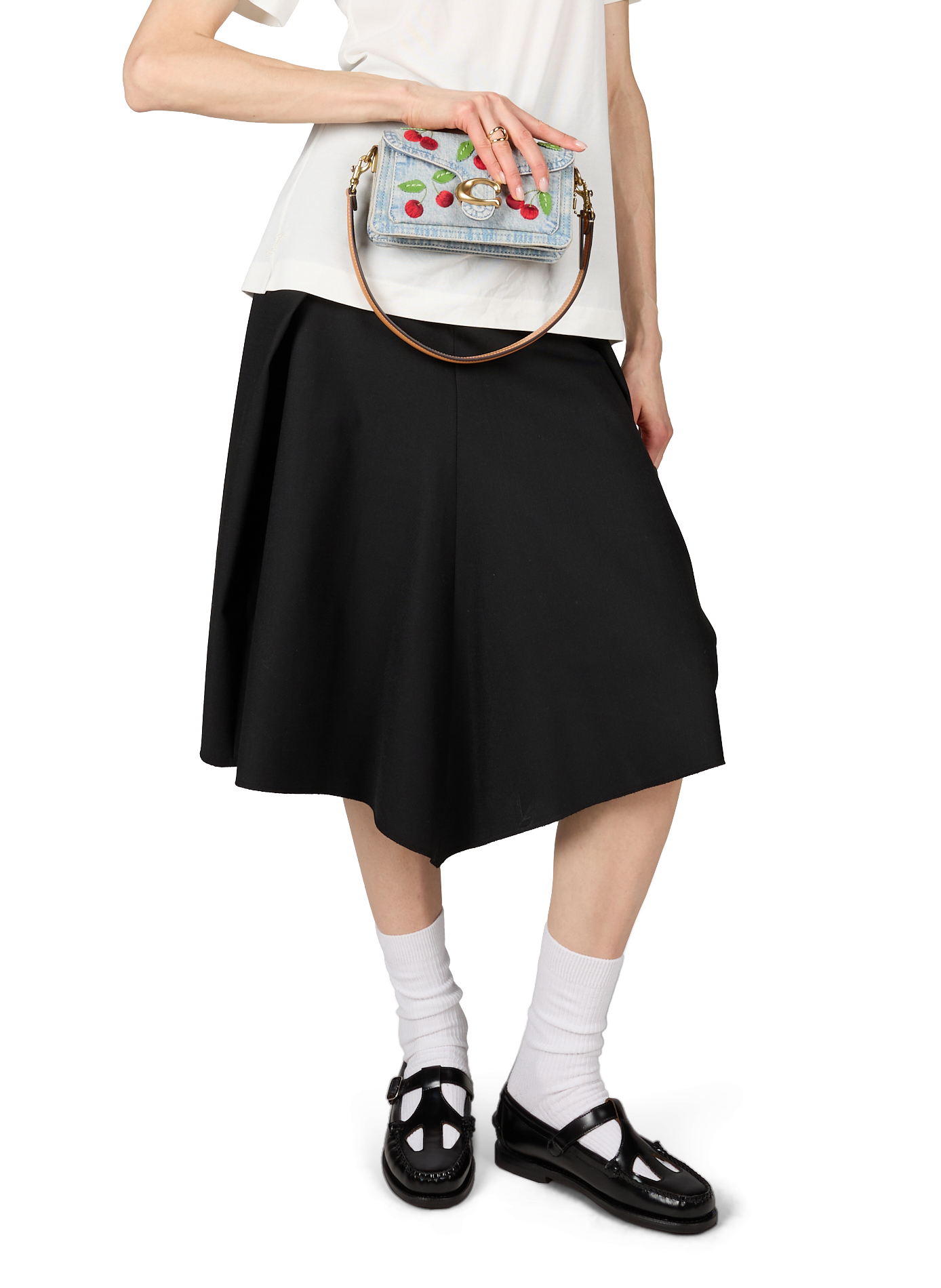 Sac à main brodé Tabby 20 en coton et cuir  COACH Bleu