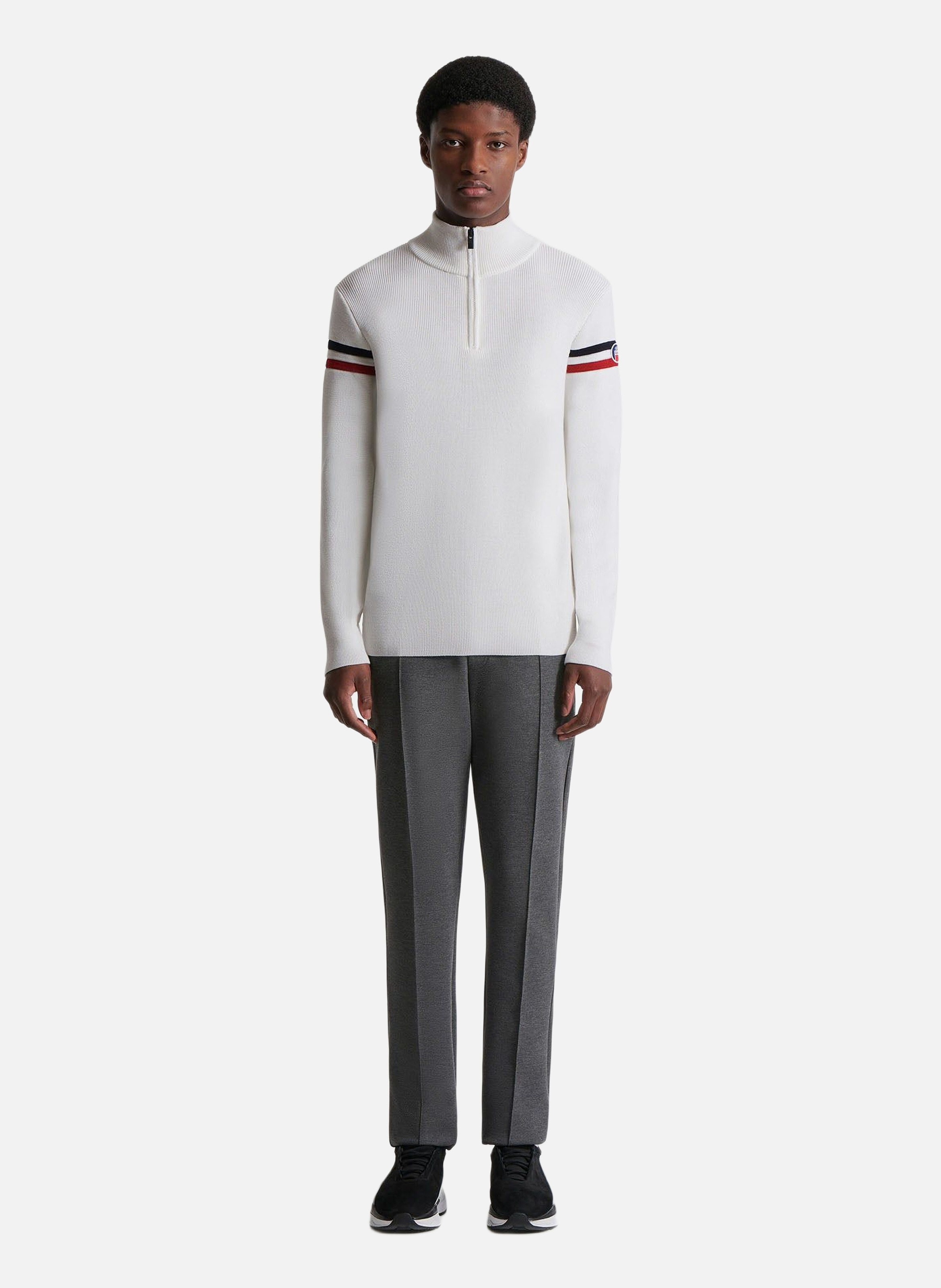 Pull wengen col montant coupe regular FUSALP Blanc