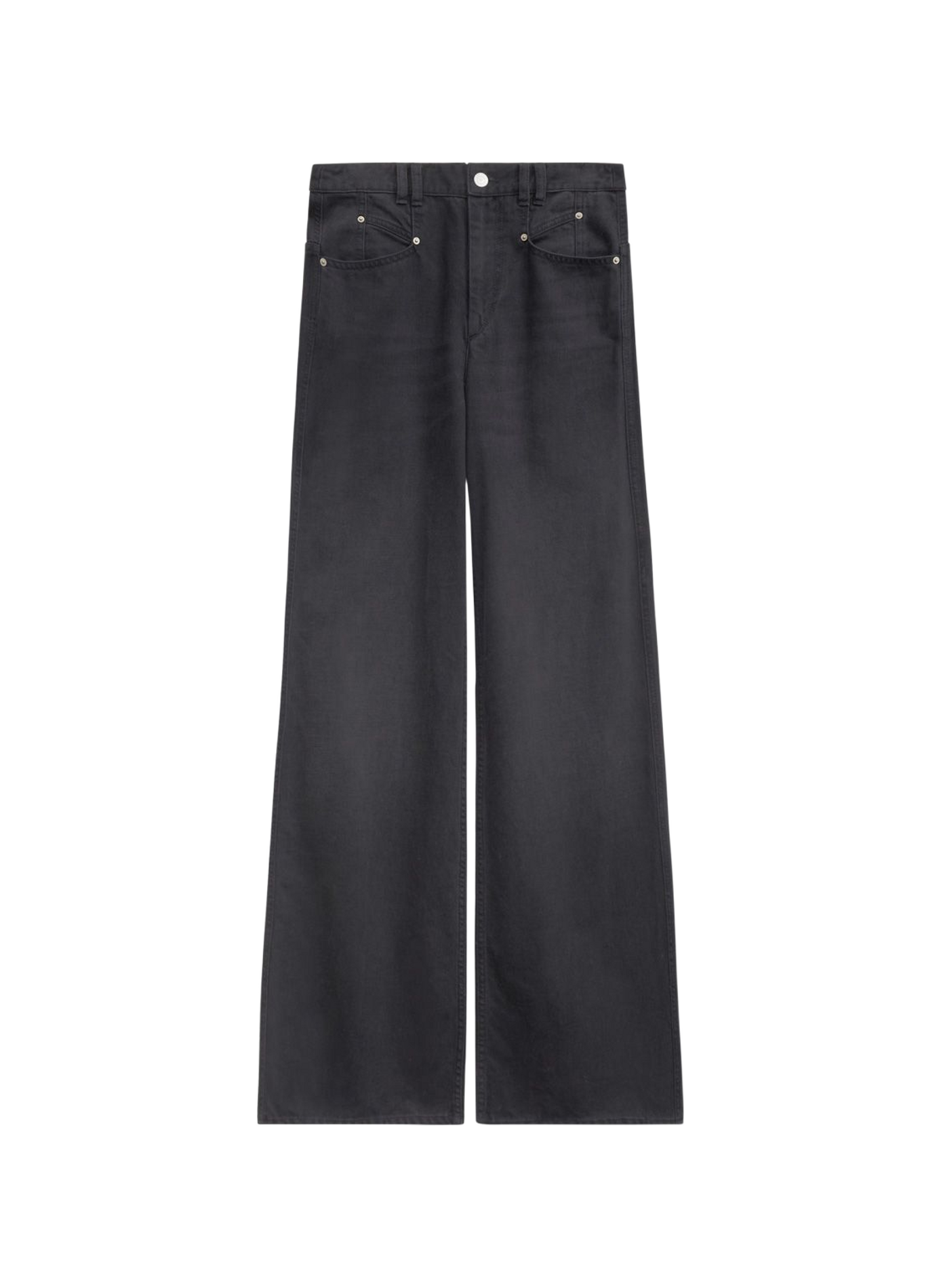 Weite High-Waist-Jeans von Lemony aus Baumwolldenim ISABEL MARANT Schwarz